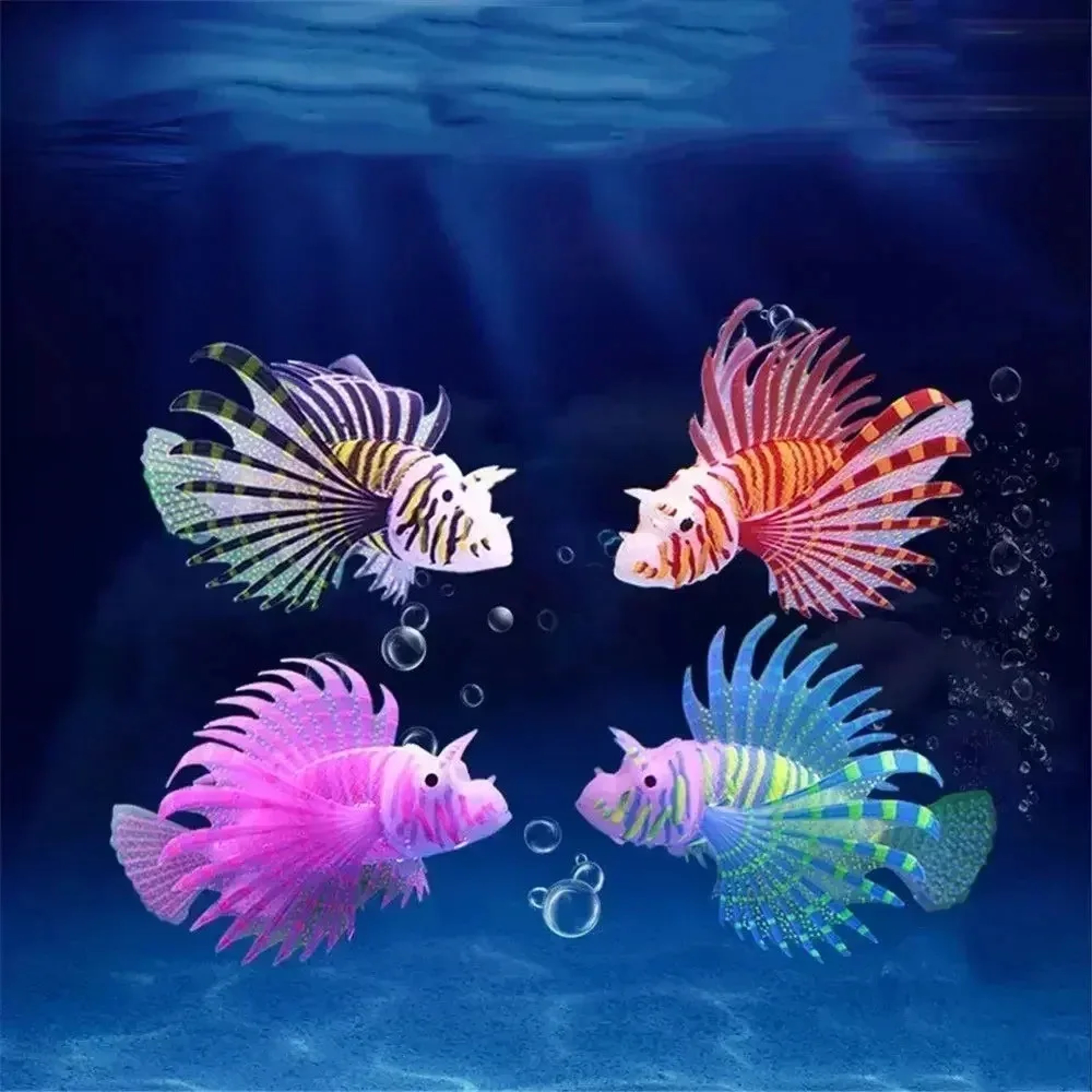 Colorful Lionfish Floating Ornament For Underwater Aquarium Tank Landscape 3