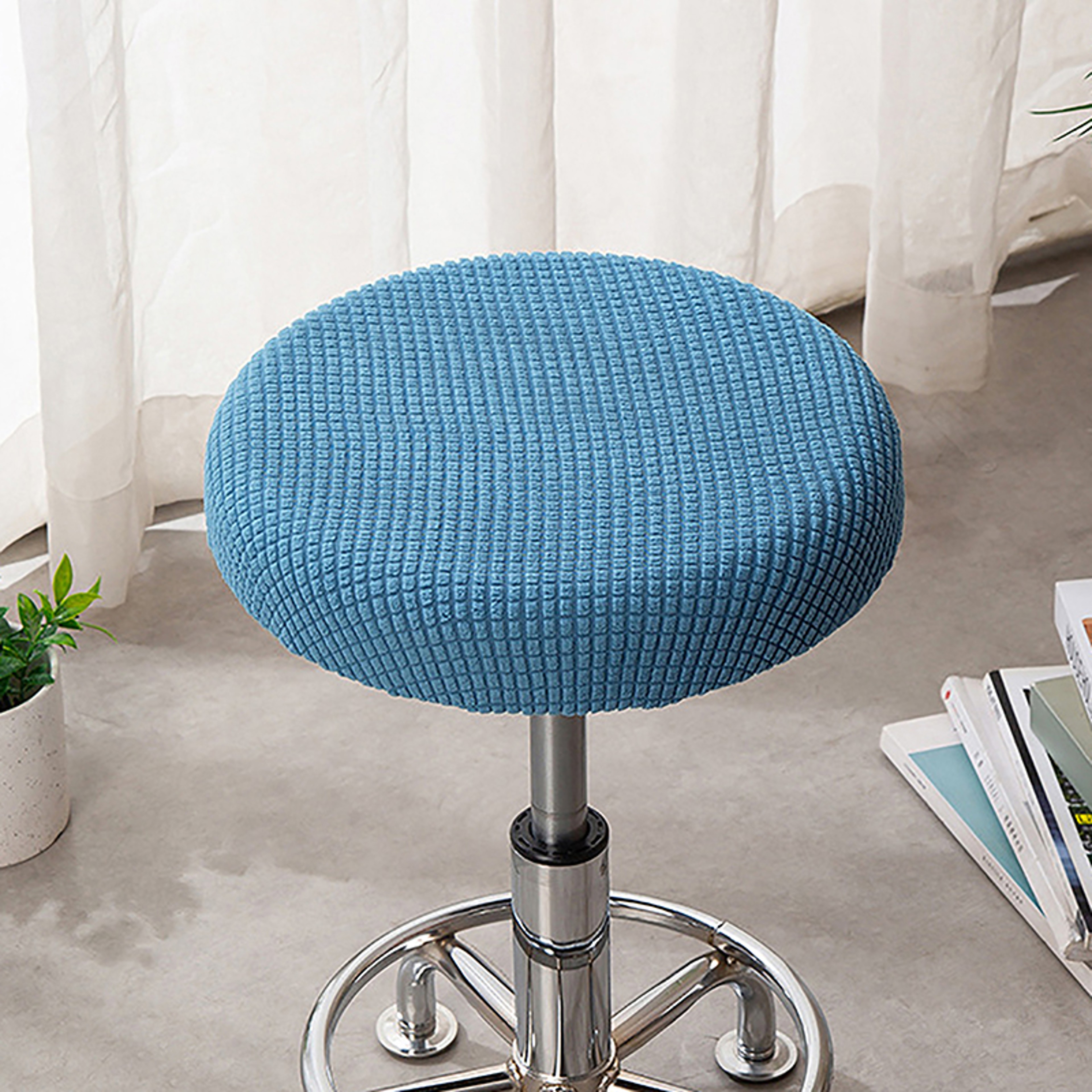 Non Slip Polar Fleece Bar Stool Cover Washable Removable Seat Protector For Home Bar Dining Room Ch 4