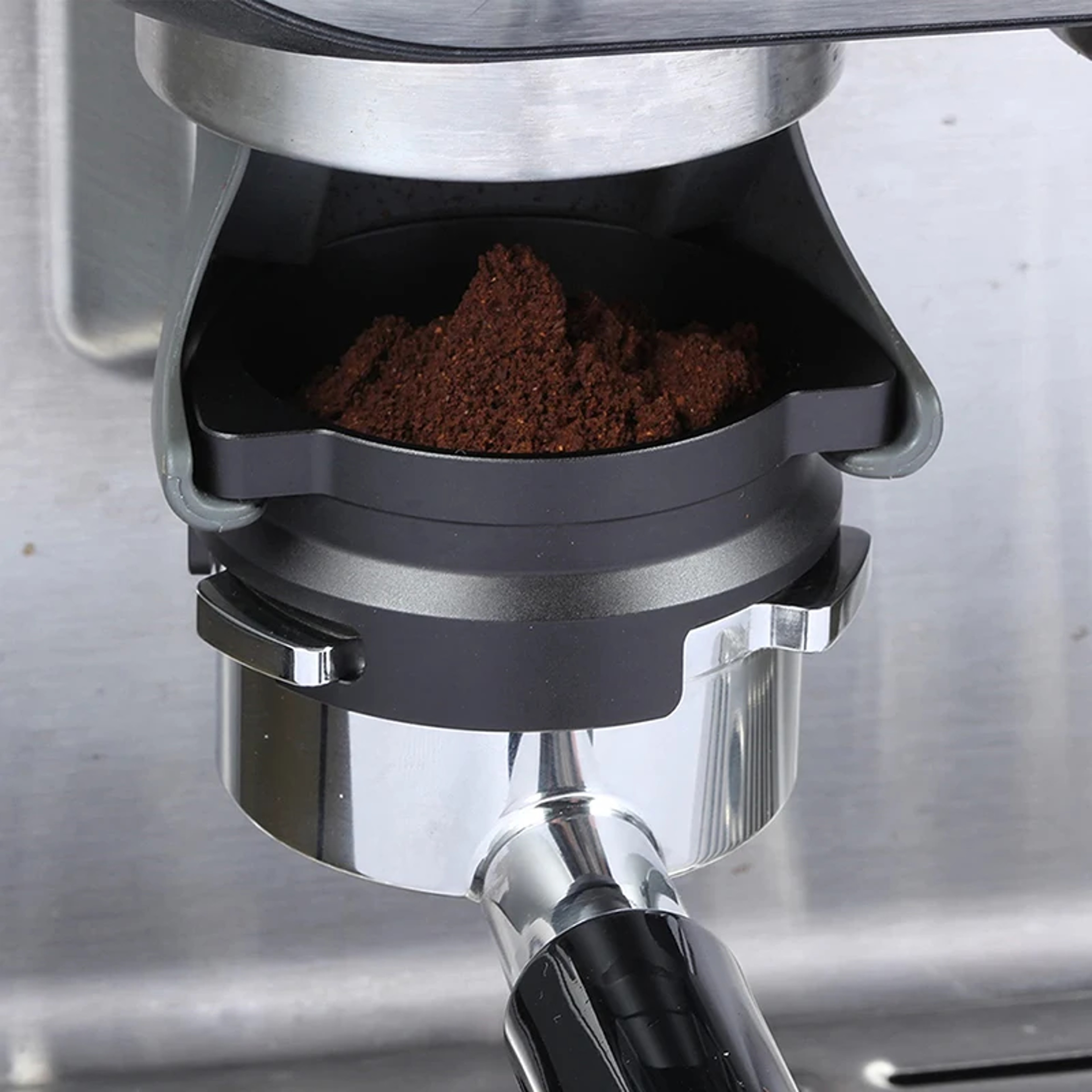 Coffee Powder Receiver Funnel, Rotatable Aluminum Alloy Coffee Dosing Ring, Accessory for Breville Machines – view 2