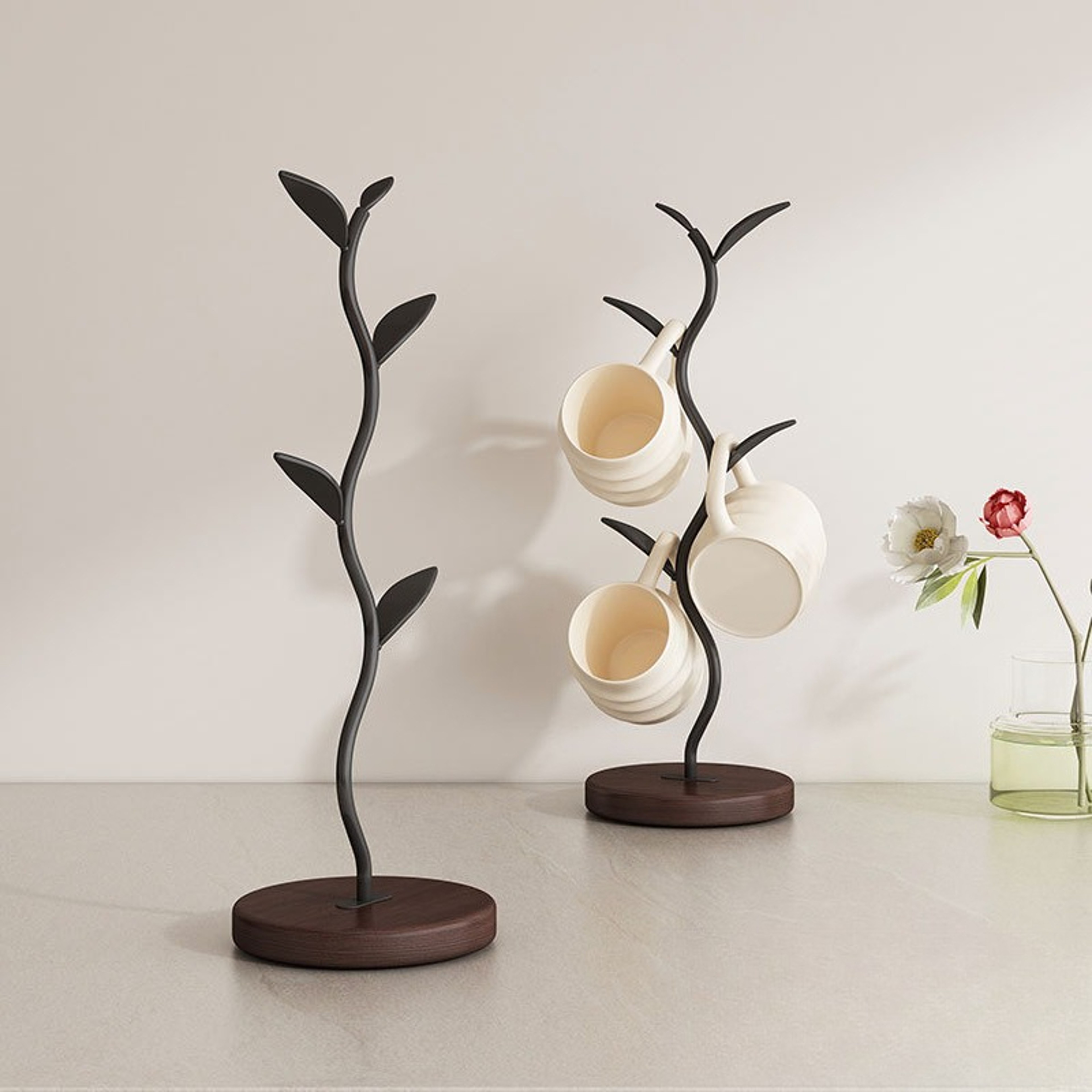 Decorative Cup Holder Shelf, Tree-shaped, Kitchen and Home Key Storage – view 1