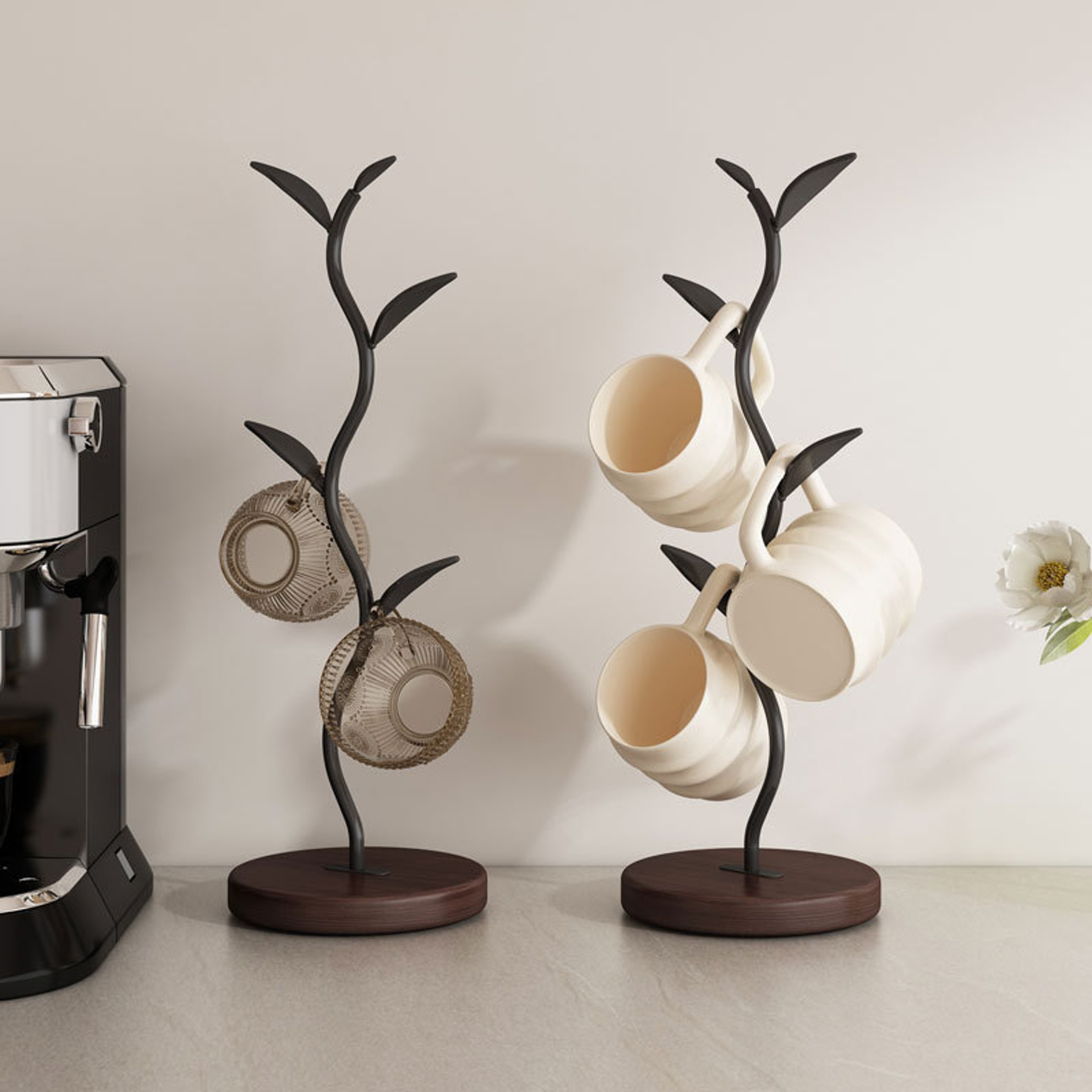 Decorative Cup Holder Shelf, Tree-shaped, Kitchen and Home Key Storage – view 4