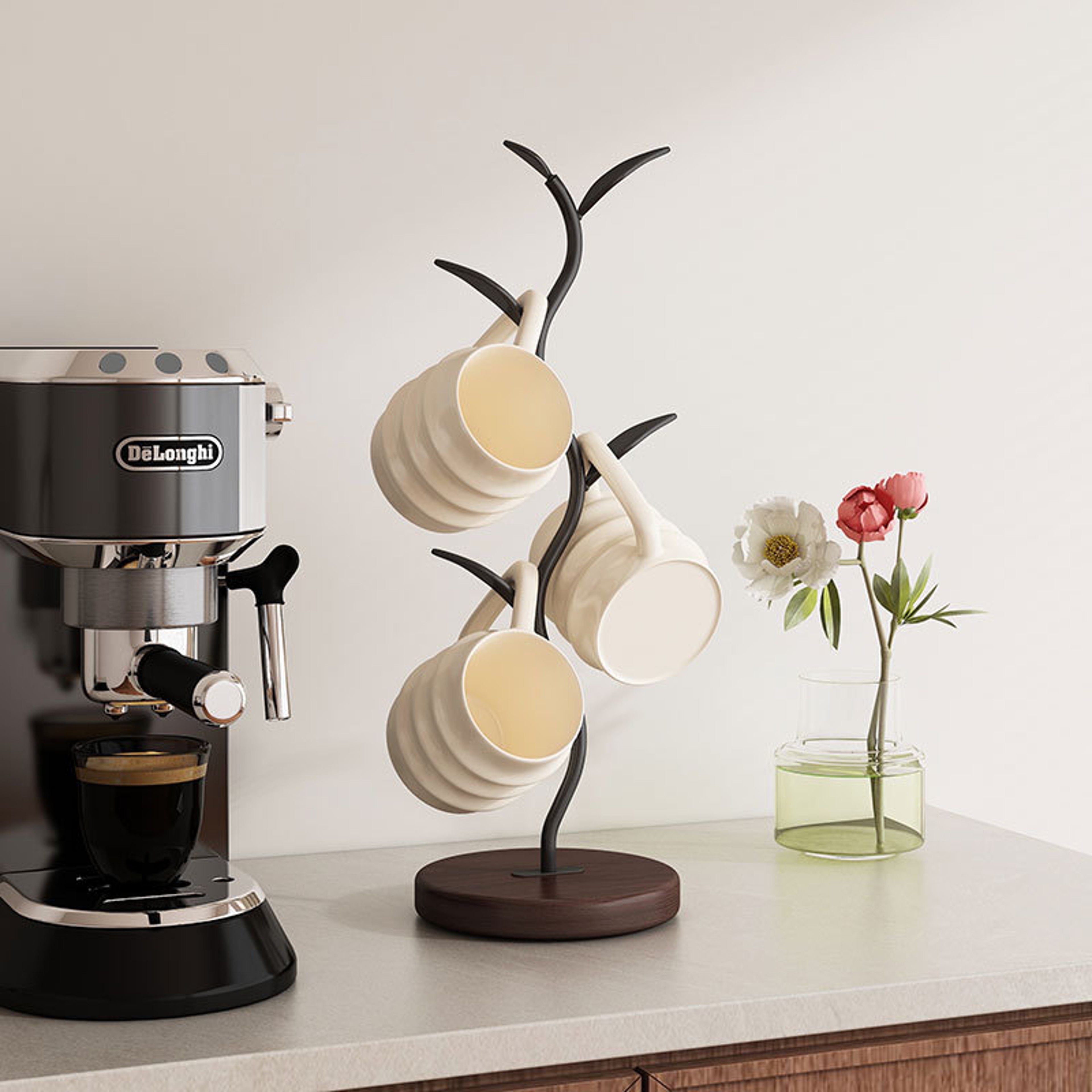 Decorative Cup Holder Shelf, Tree-shaped, Kitchen and Home Key Storage – view 6