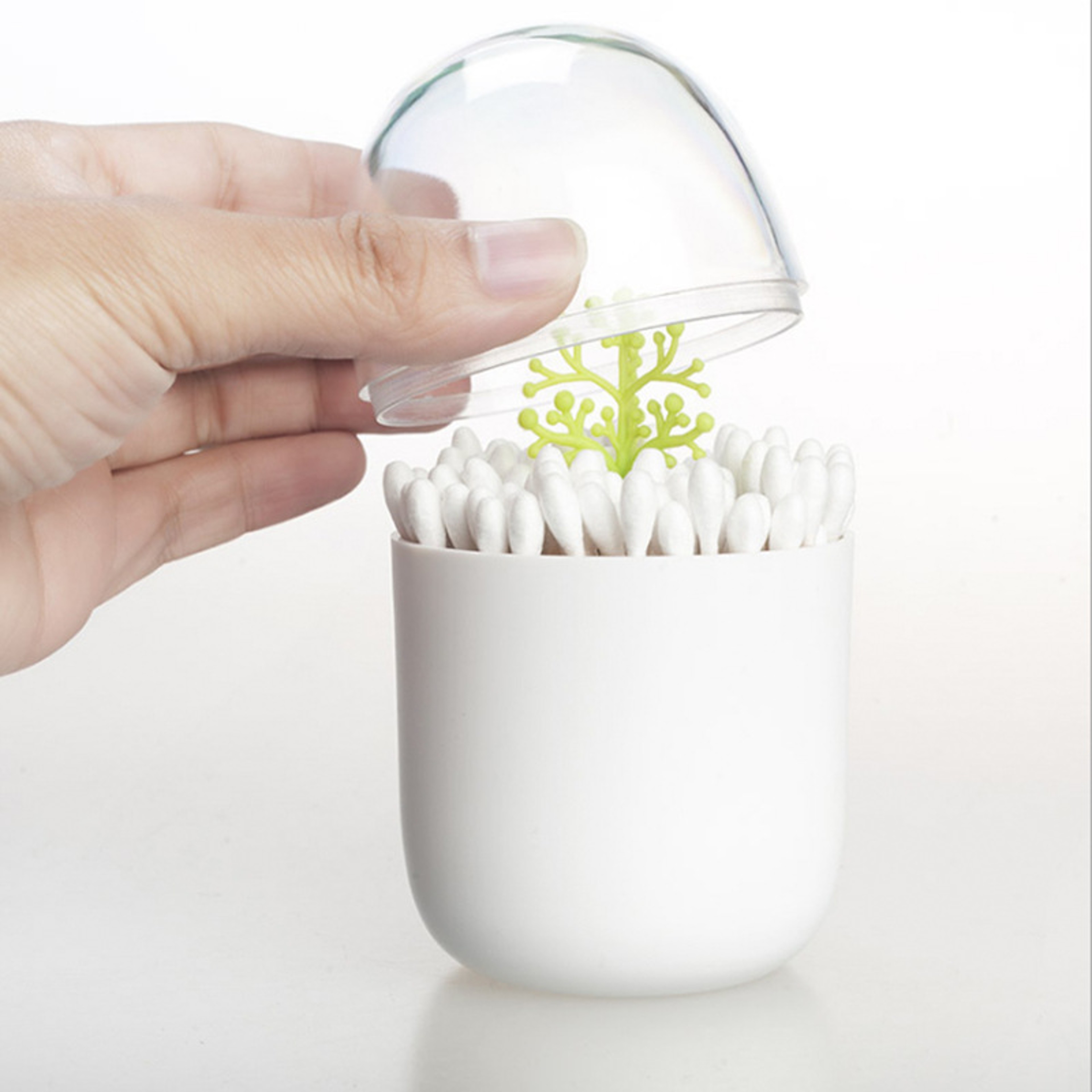 Toothpick Box Cute Cartoon Dustproof Plastic Holder Cotton Swab Case Dispenser 2