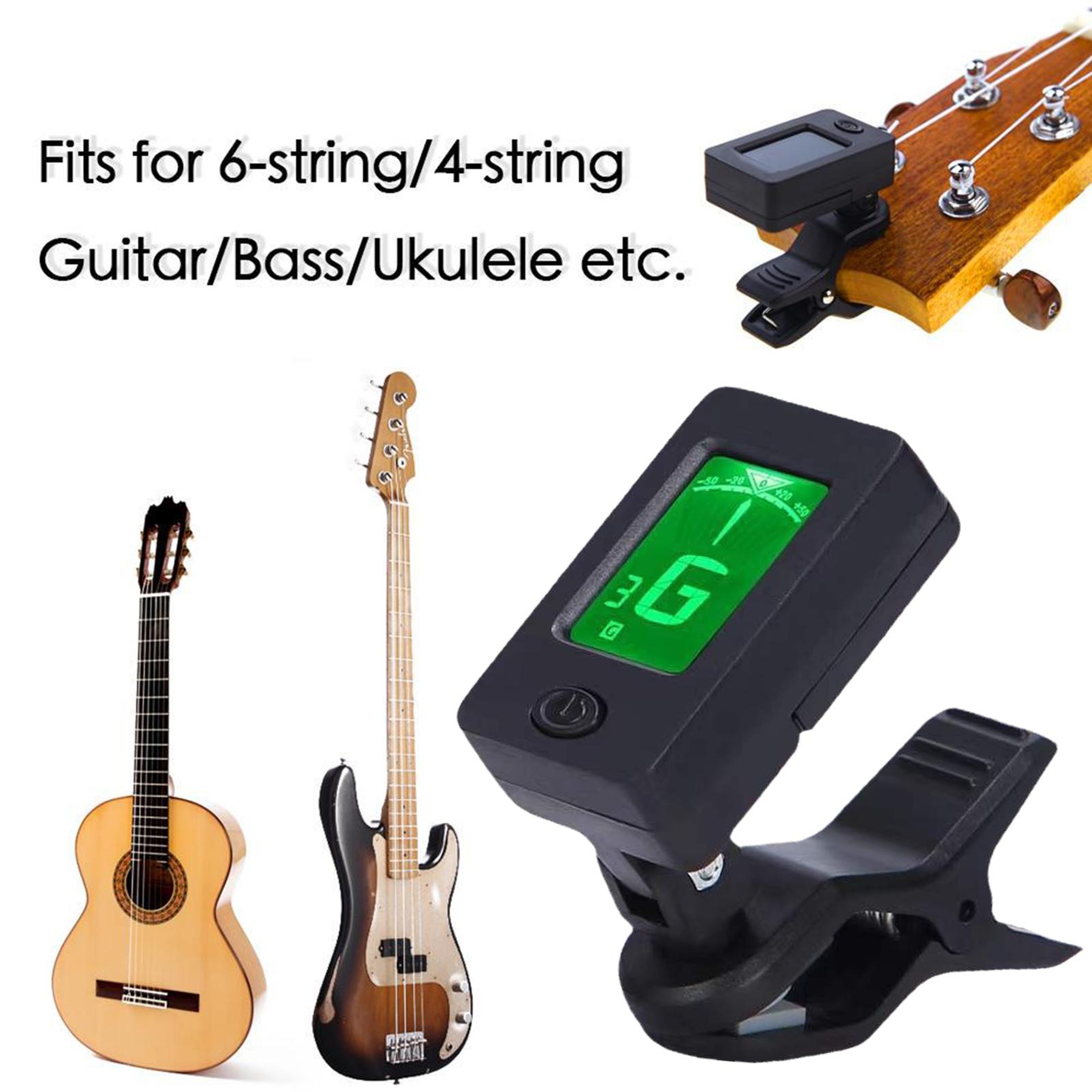 Electric Digital Tuner For Acoustic Guitar ClipOn 360 Degree Tuner LCD Screen For Ukulele  Guitar 1