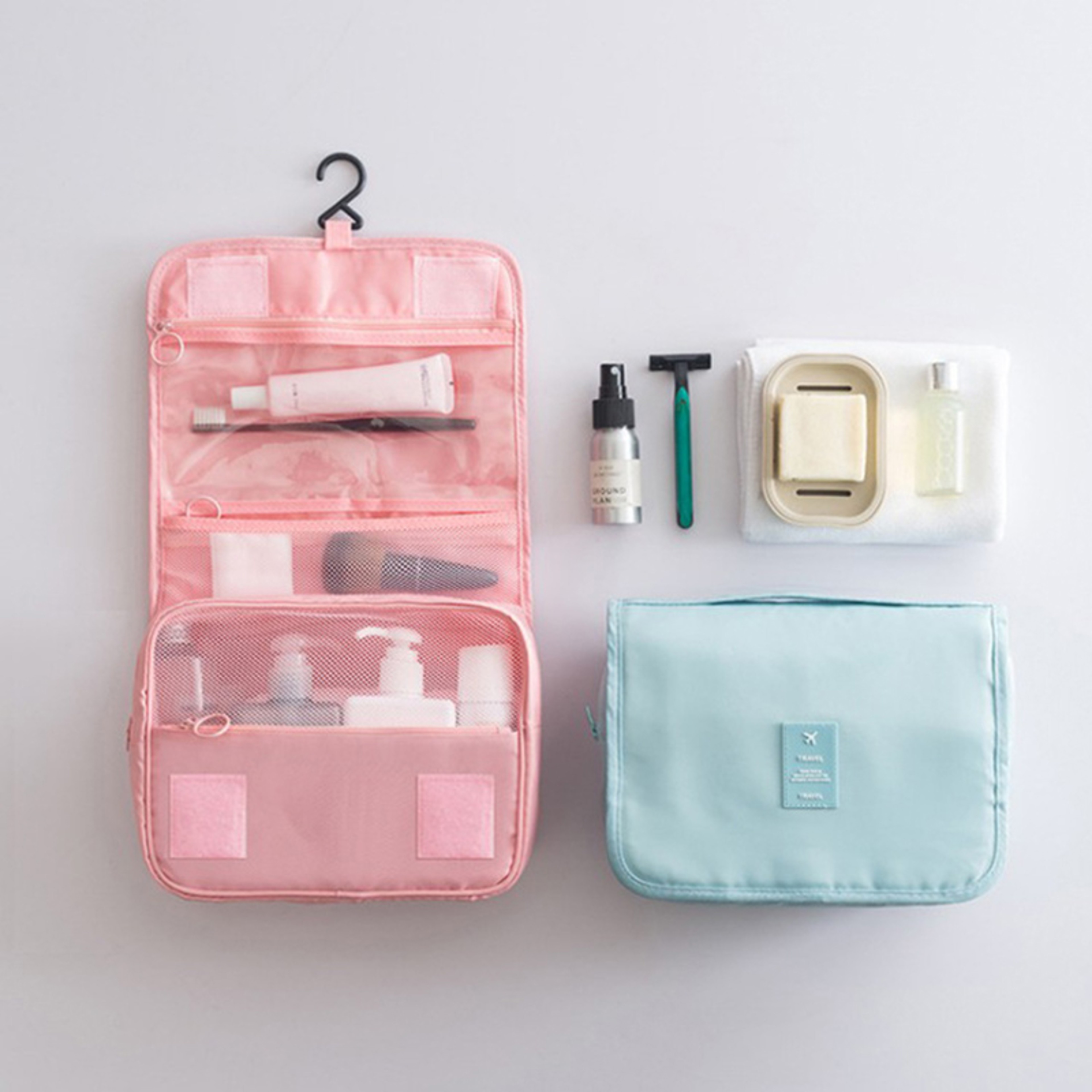 Hand-held Double-layer Women's Makeup Bag, Men's Travel Grooming Bag, Multi Functional Travel Storage Bag – view 6
