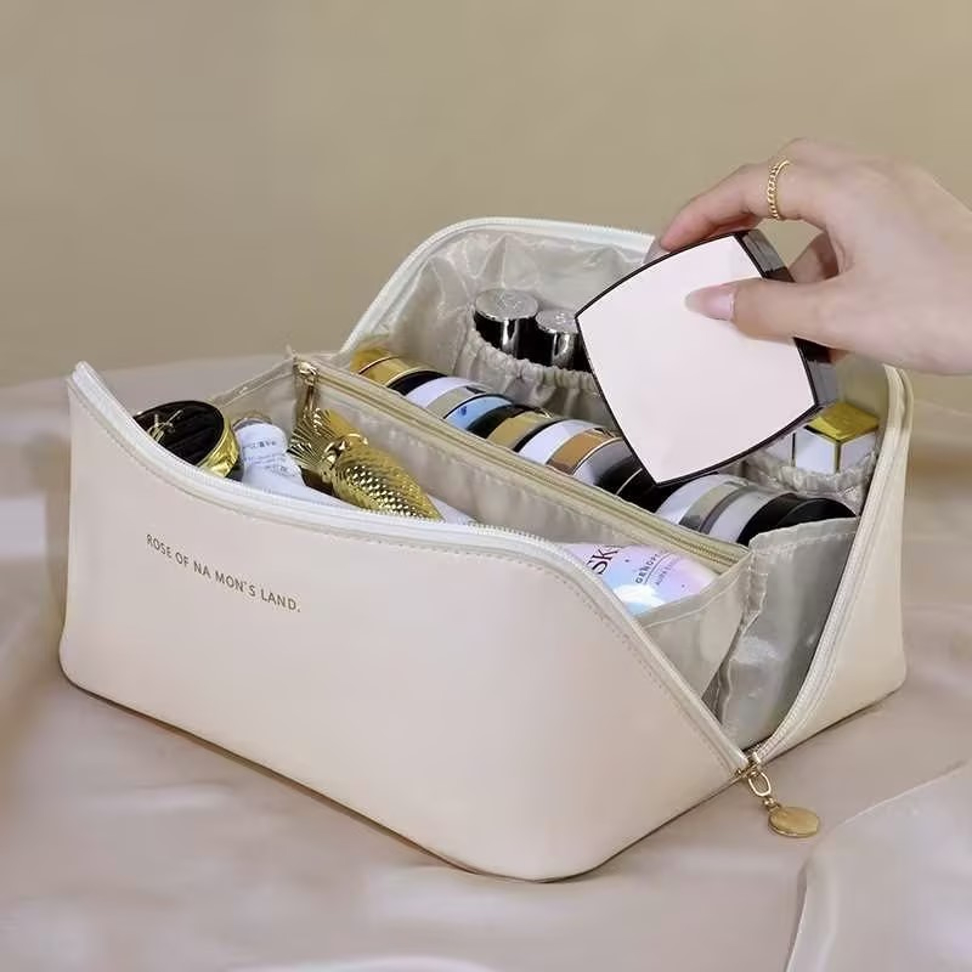 Toiletry Kit Bag, Luxury Makeup Organizer for Women, Travel Makeup Case, Zipper Lady Box – view 3