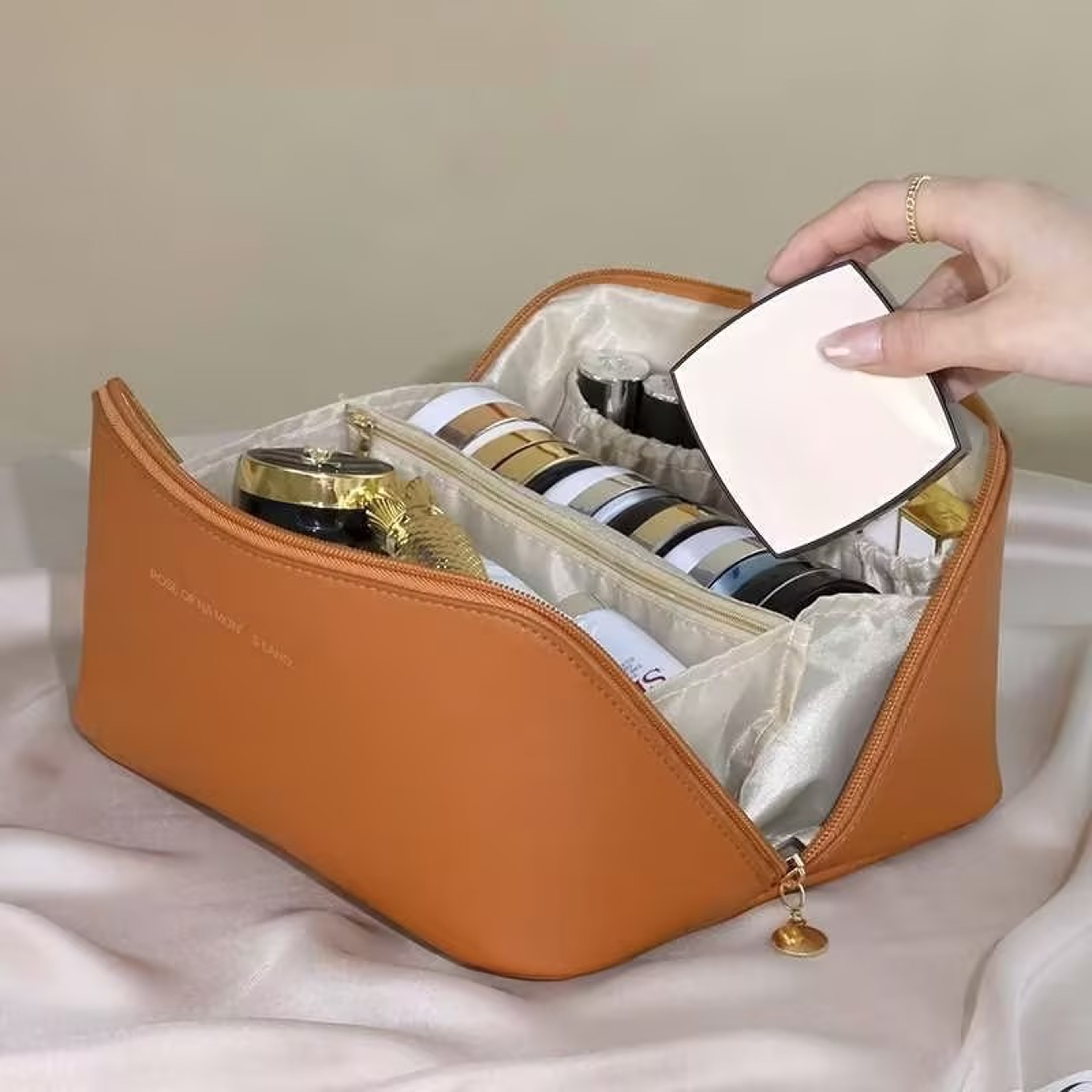 Toiletry Kit Bag, Luxury Makeup Organizer for Women, Travel Makeup Case, Zipper Lady Box – view 8