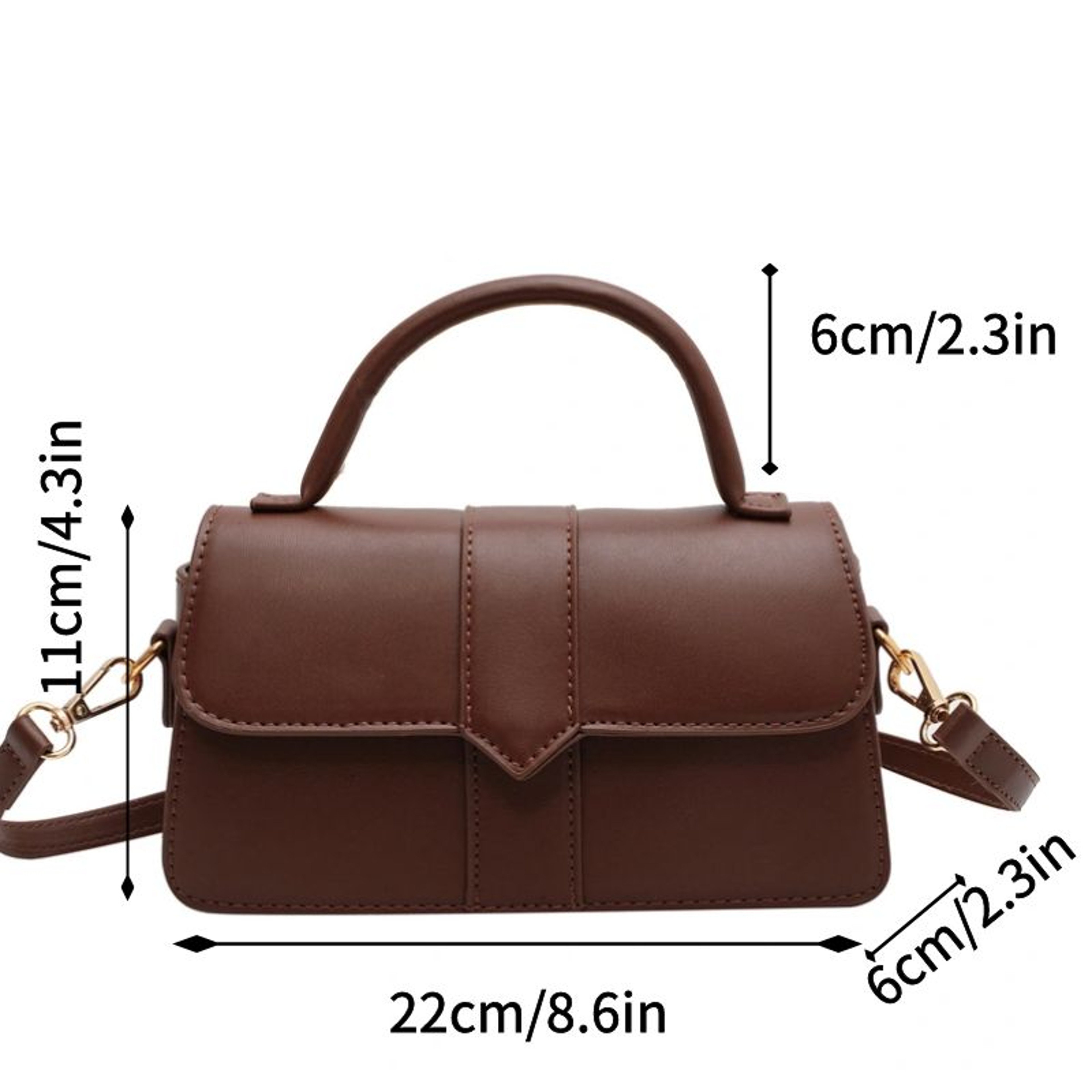 Fashion Crossbody Bags Vintage Underarm Bag, Pu Leather Shoulder Bag for Women Handbag – view 2