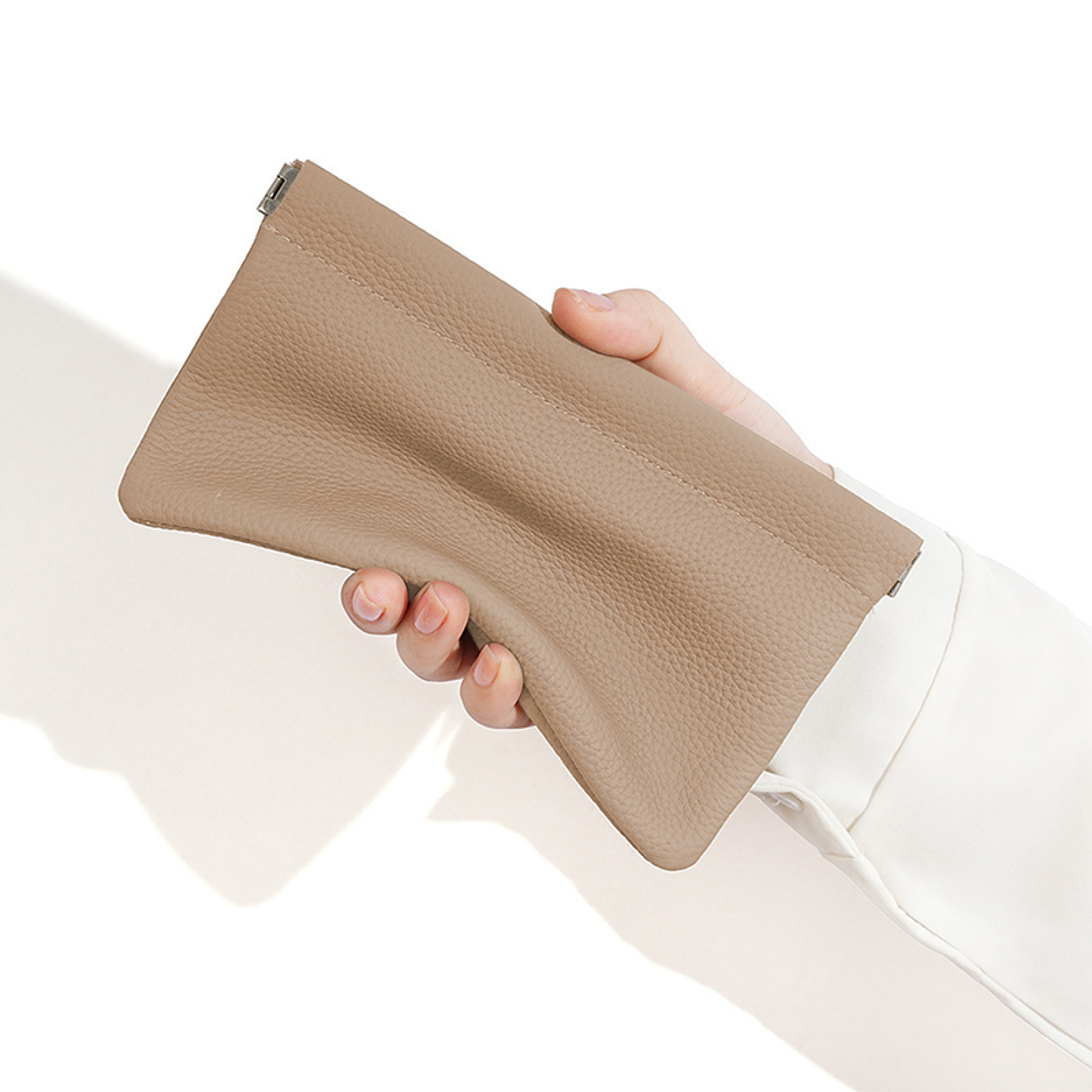 Passport Drivers License ID Holder SelfClosing Artificial Leather Long Wallet Headphone Data Cable  3