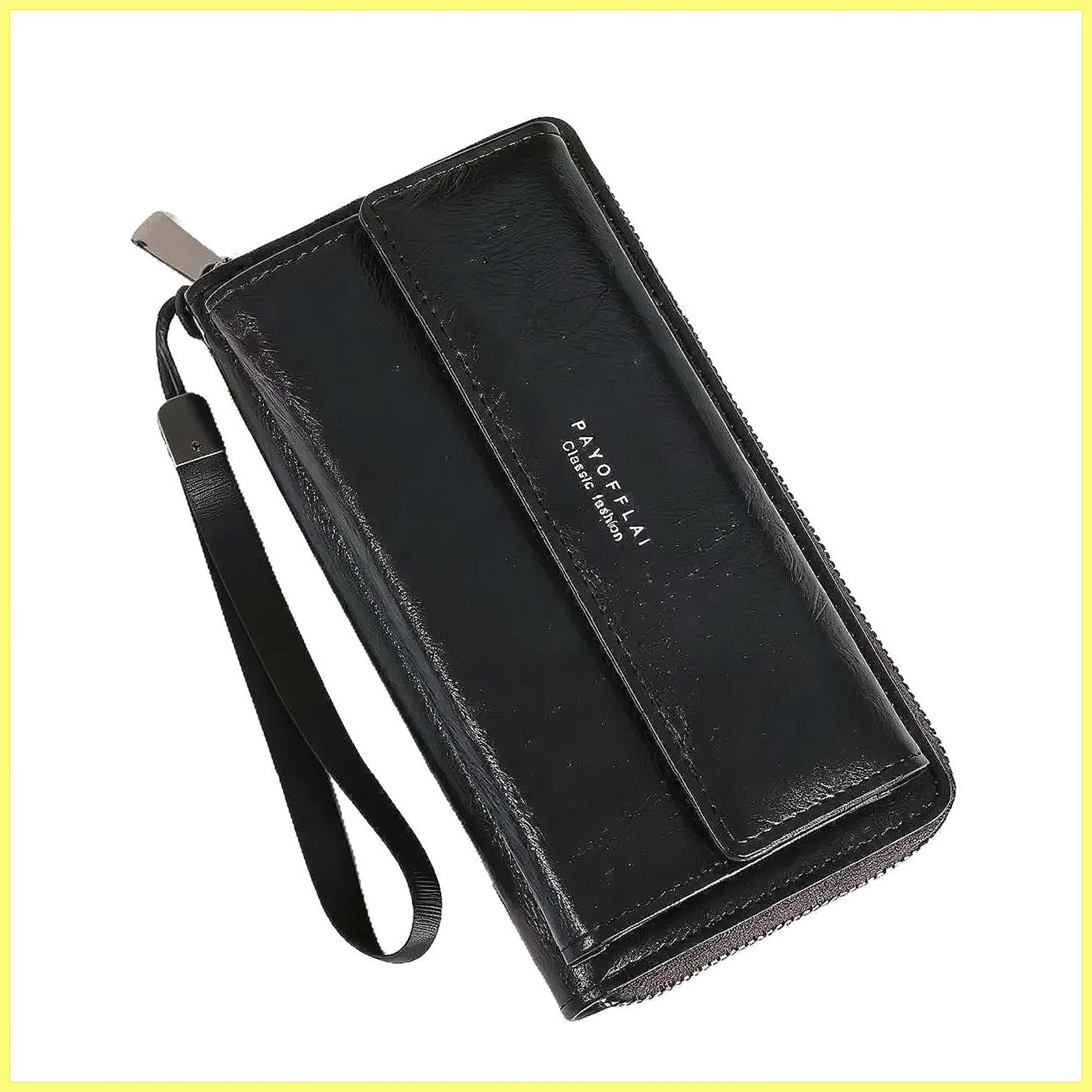Large Capacity Phone Clutch Bag, Men's PU Zipper Handbag with Card Holder & Coin Purse – view 5
