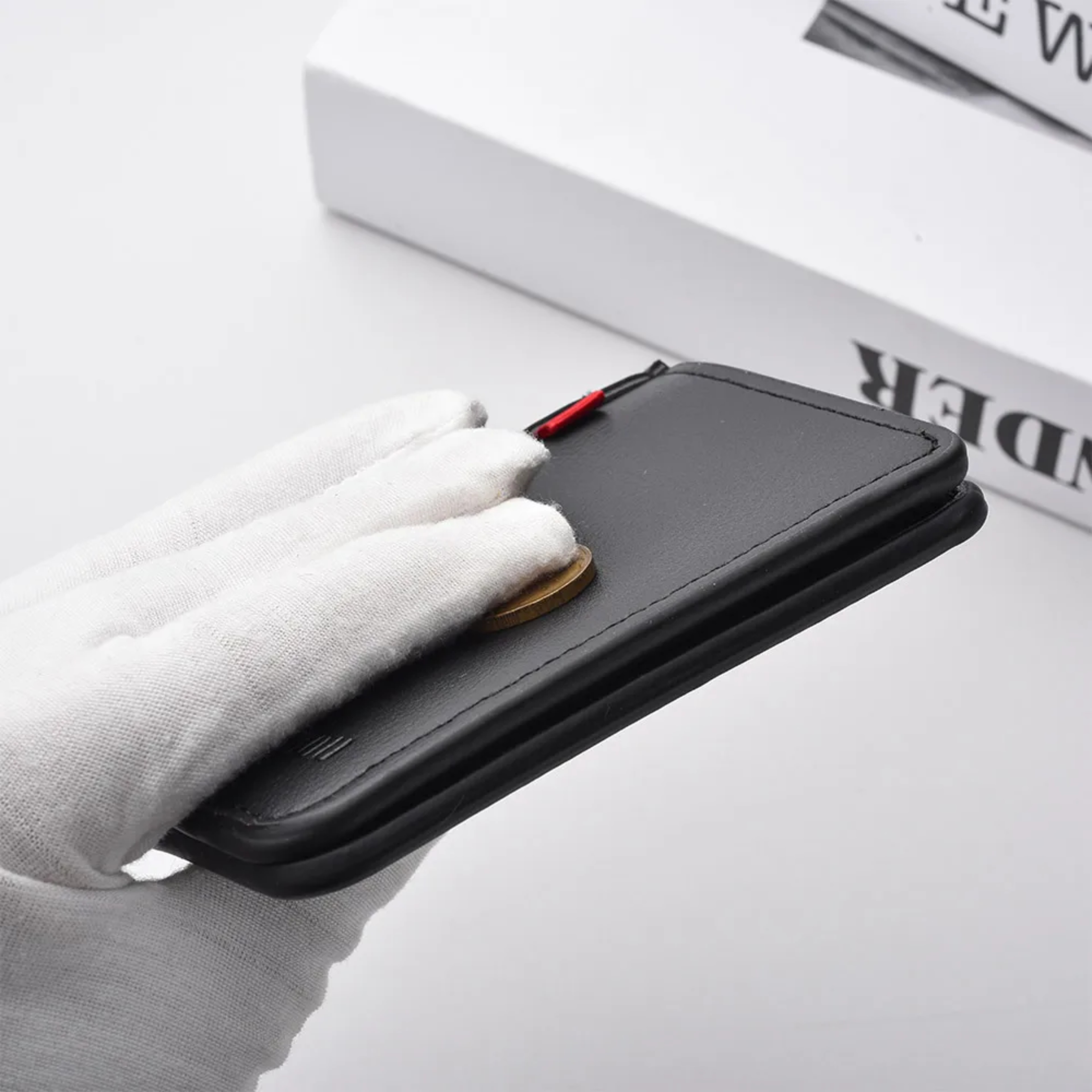 High Quality Short Vertical Mens Wallet Ultrathin PU Leather Card Holder 4