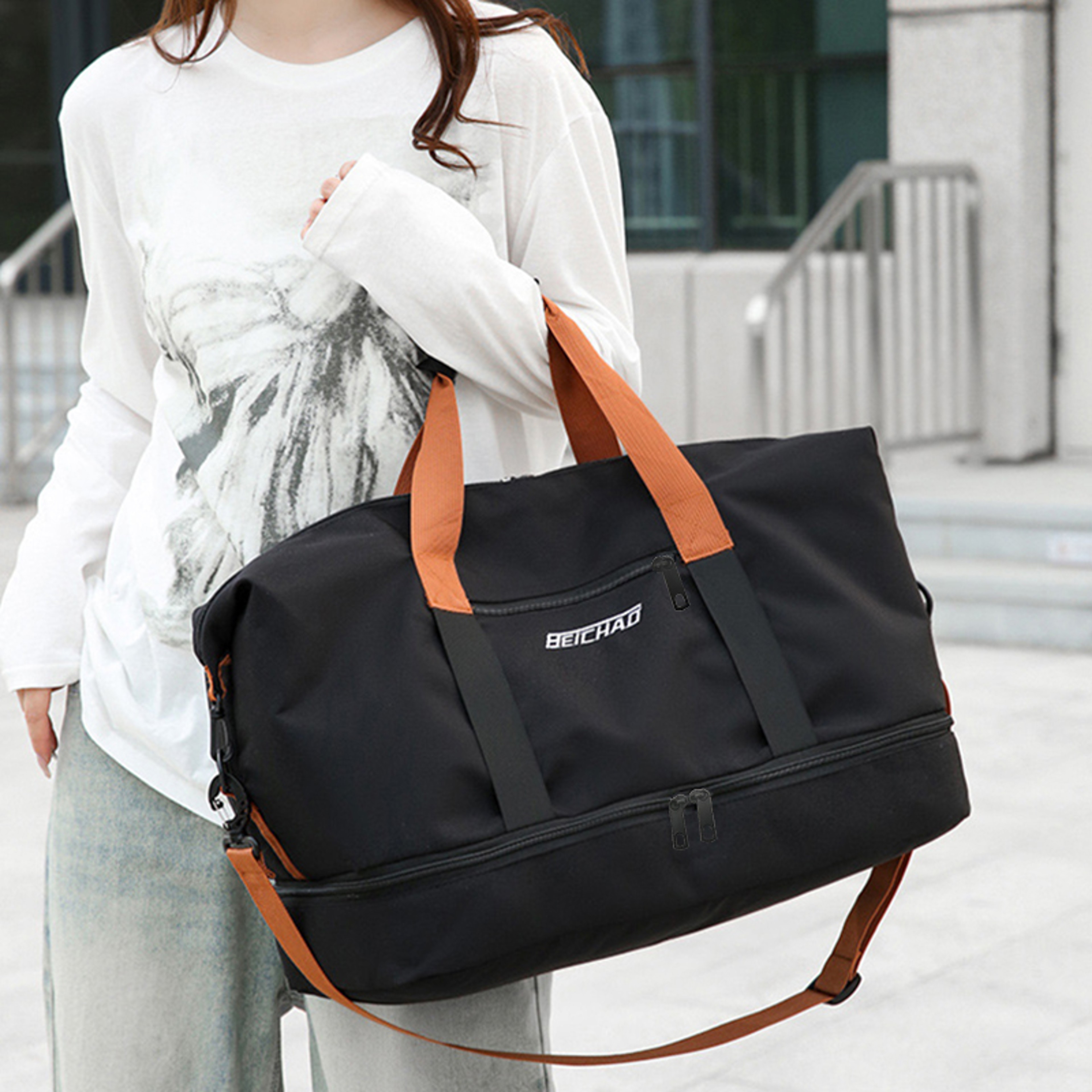 Travel Backpack For Men And Women Neutral Color Luggage Bag 0