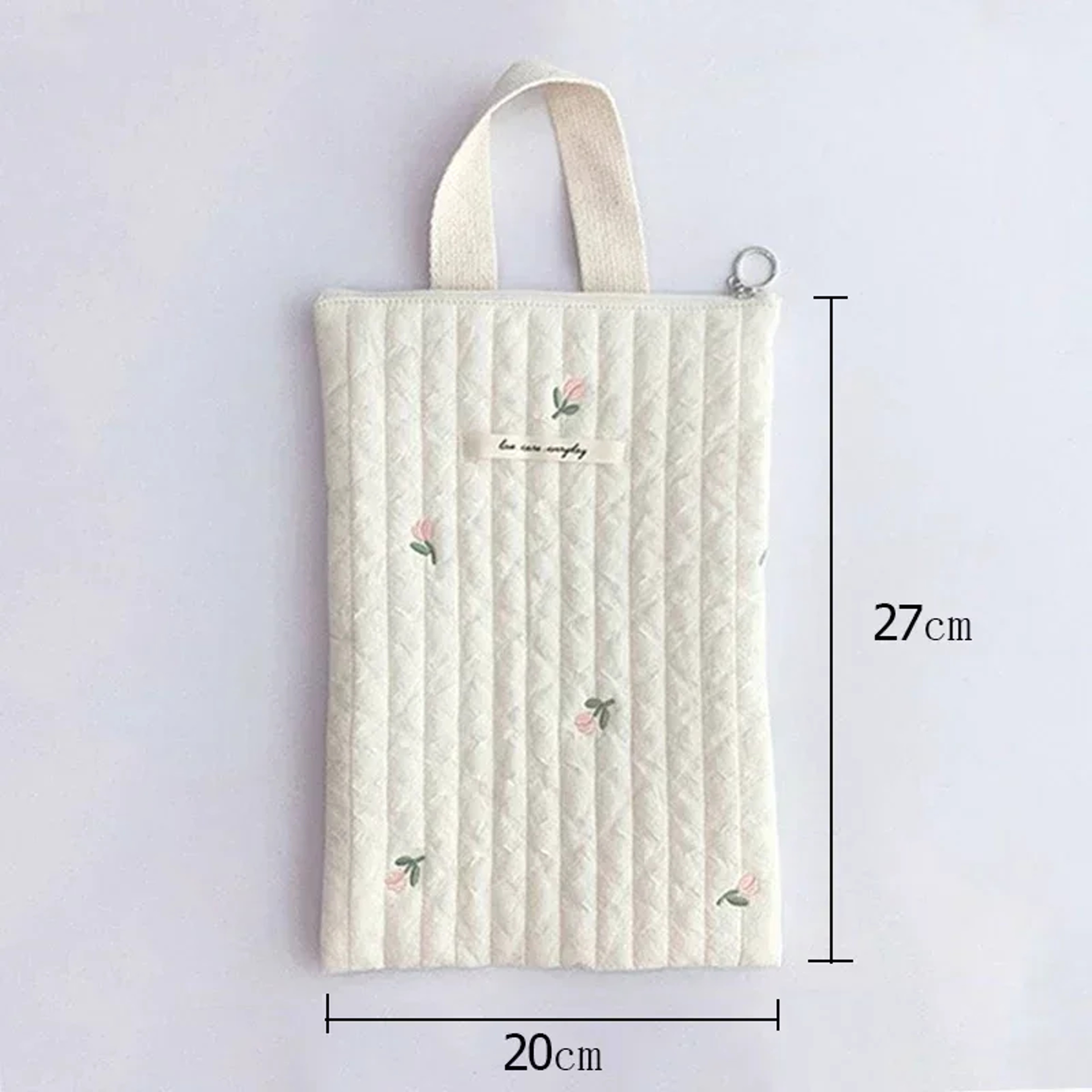 Cute Bear Embroidery Mommy Bag, Cotton Baby Diaper Bag Nappy Pouch, Travel Stroller Storage Bags – view 4