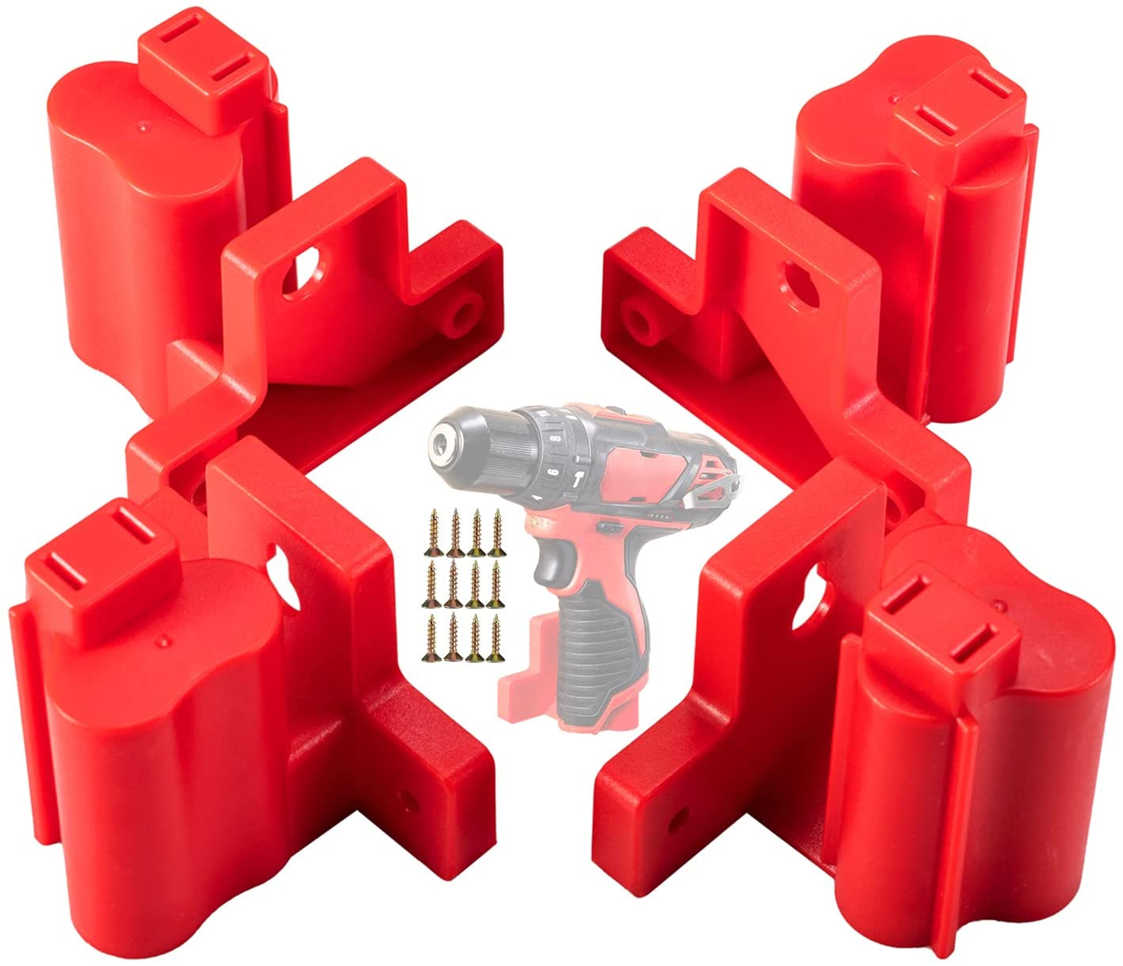 Heavy Duty Power Tool Holder Plastic Dock Electric Battery Hanger For Drill Storage With Screws 0