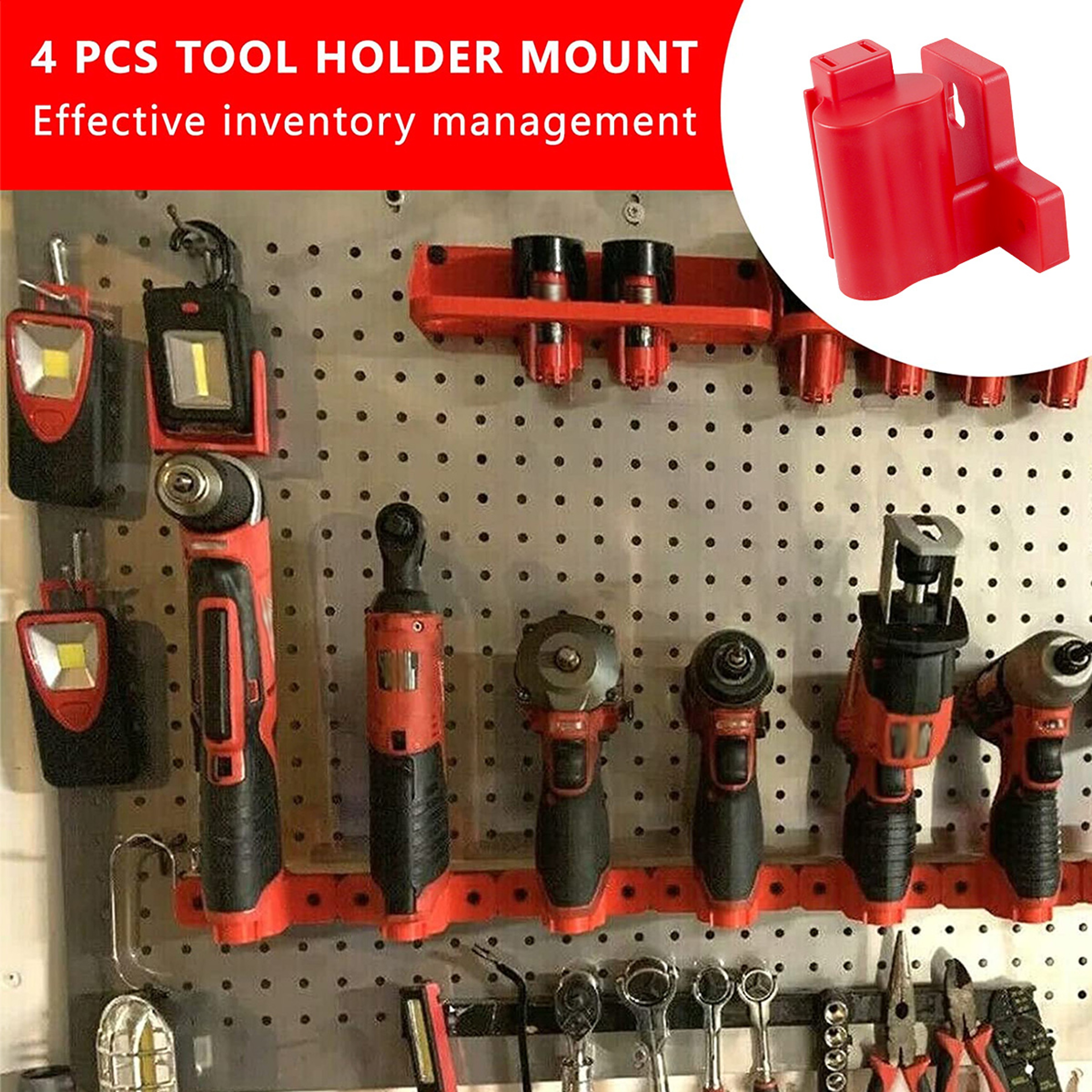 Heavy Duty Power Tool Holder Plastic Dock Electric Battery Hanger For Drill Storage With Screws 5
