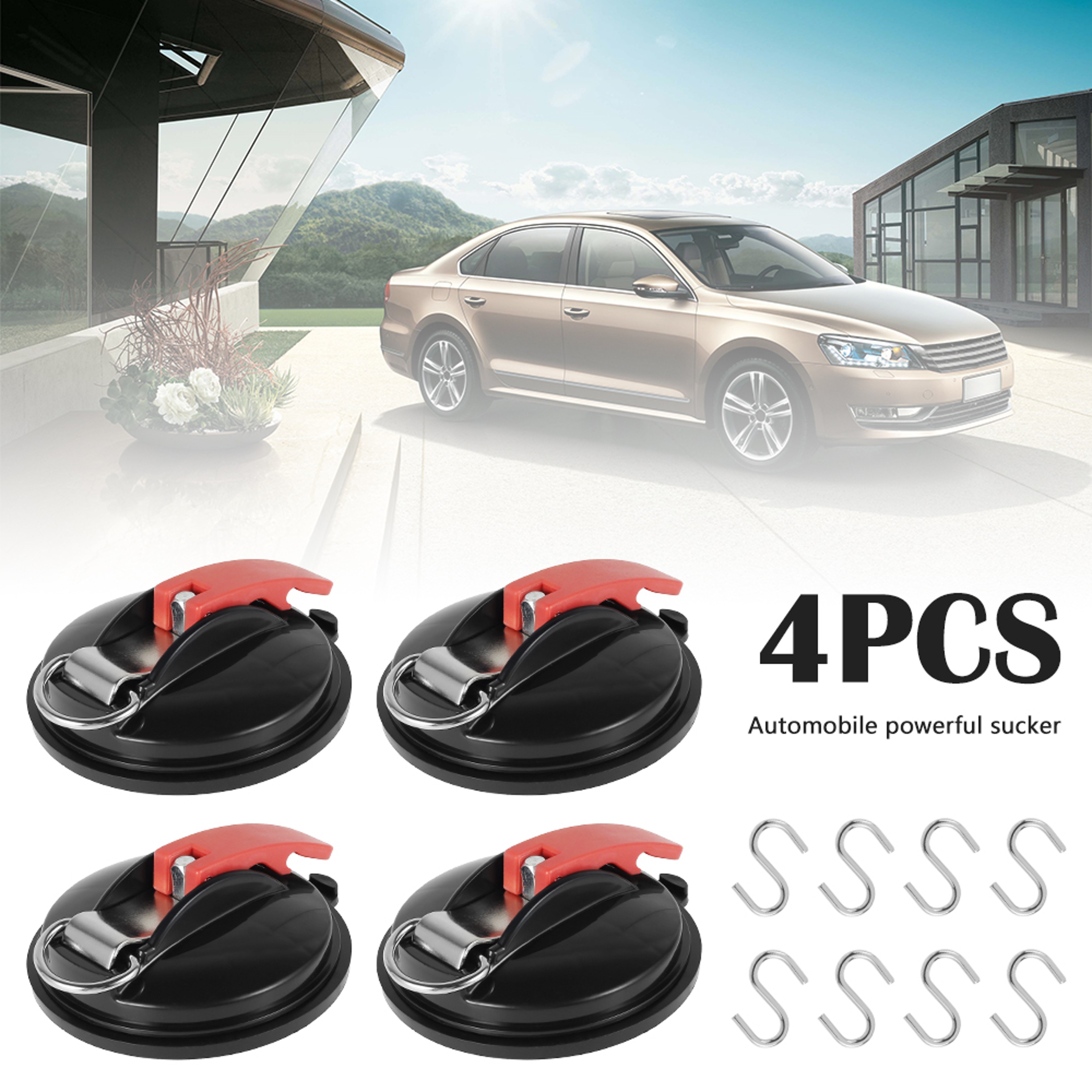 Heavy Duty Suction Cup Device Tie Tensioner for Tents, Tarps, Luggage, Camping, Car, Van with Securing Hook – view 1