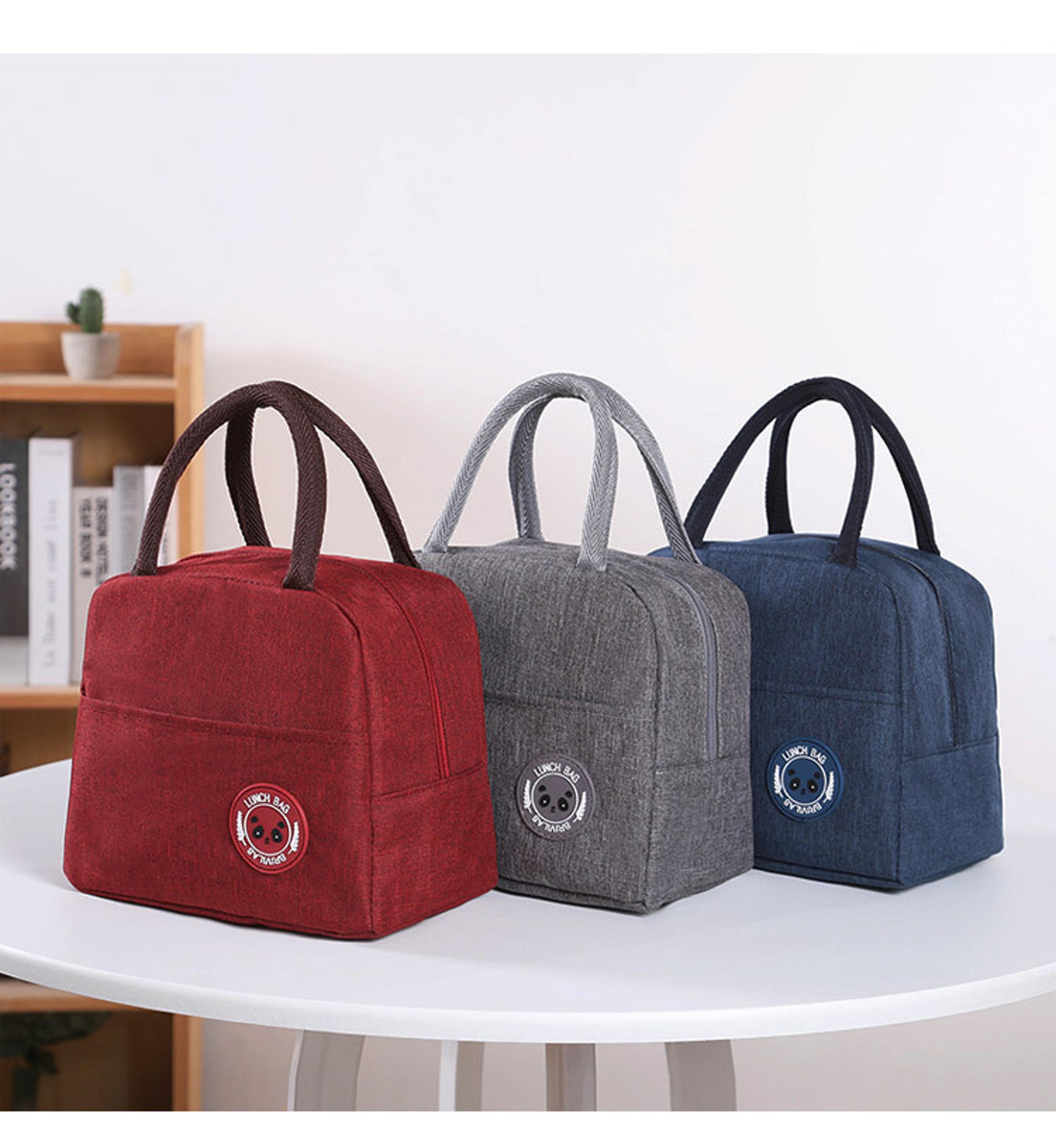 Portable Student Lunch Box Bag New Japanese Solid Color Cation FreshKeeping Bento Thermal Insulatio 0