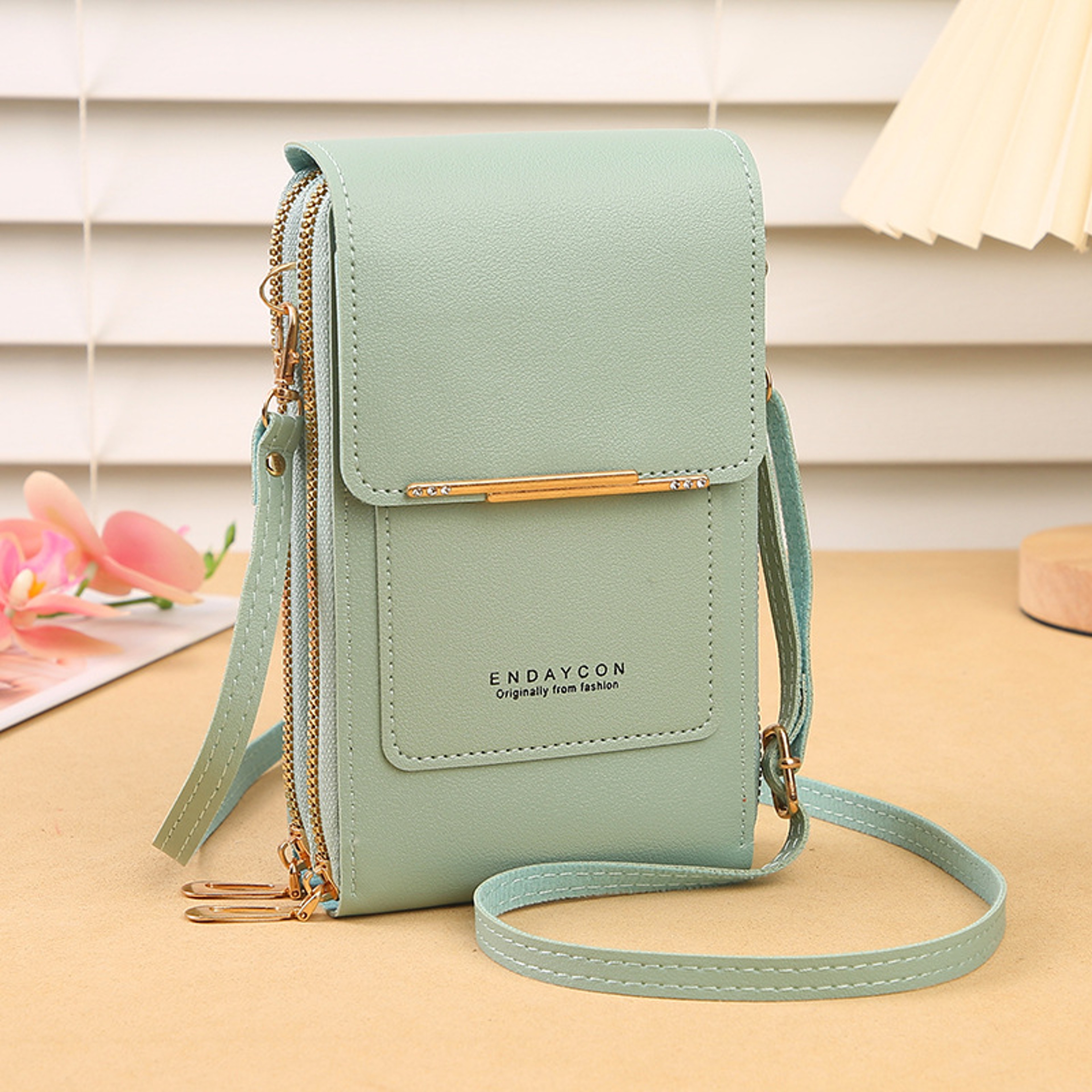 Cell Phone Bag With Touch Screen Lock Crazy Bag Womens Crossbody Shoulder Card Holder 7
