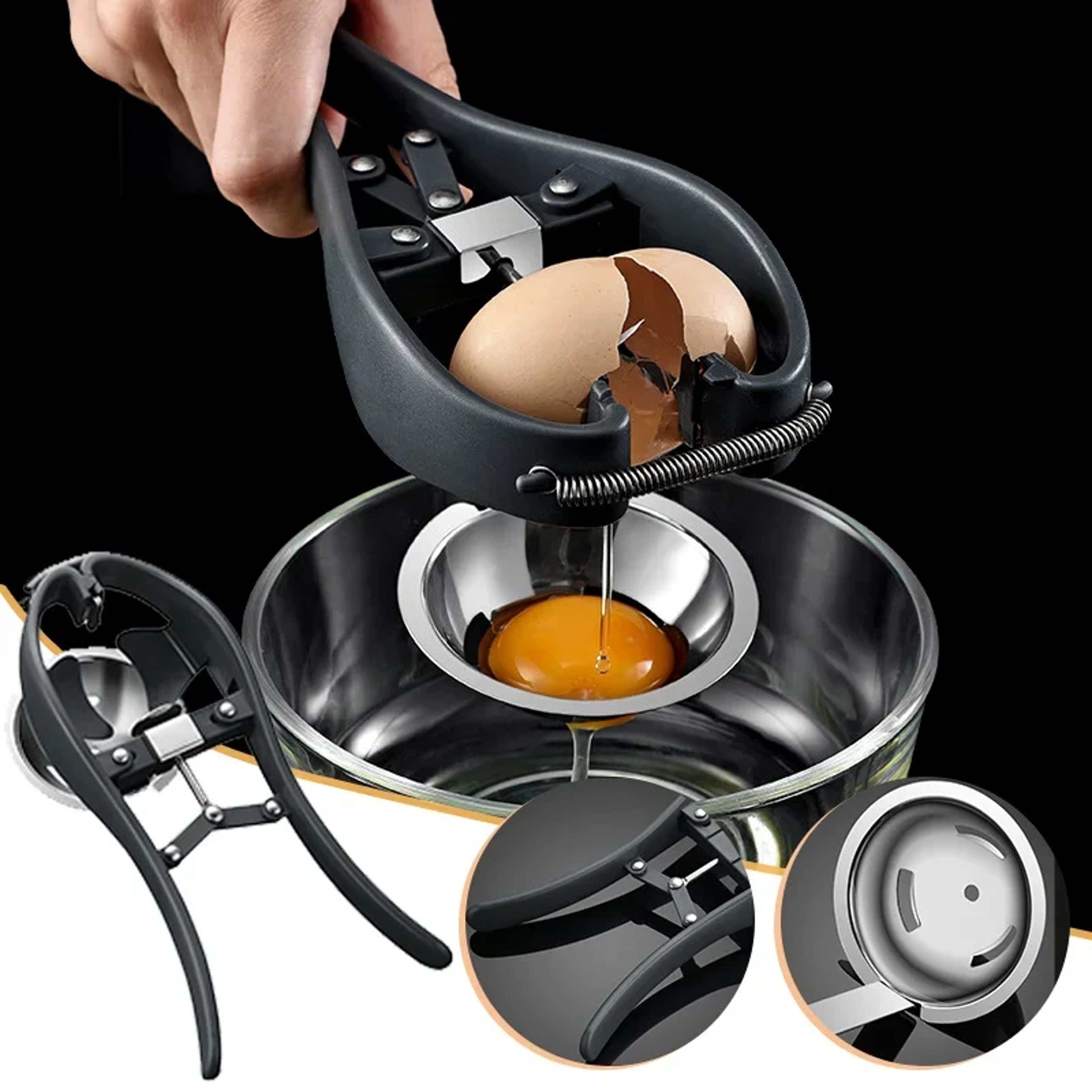 Manual Stainless Steel Egg Tools Egg Opener Cracker Topper Separator For Kitchen Use 0