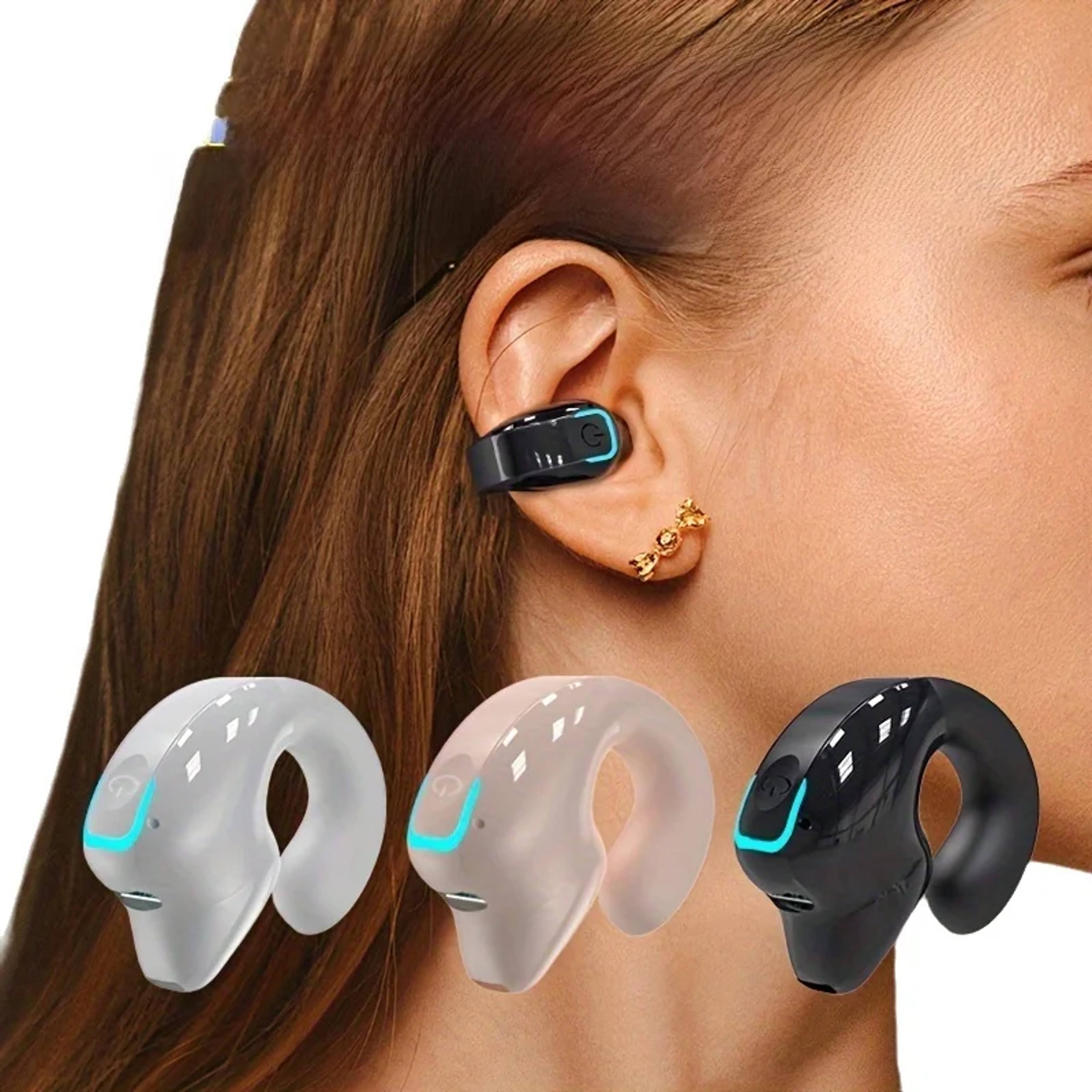 Wireless Bluetooth Headphone, Bone Conduction Earphone Clip, High-Quality TWS Auriculares Sport Noise Canceling – view 1