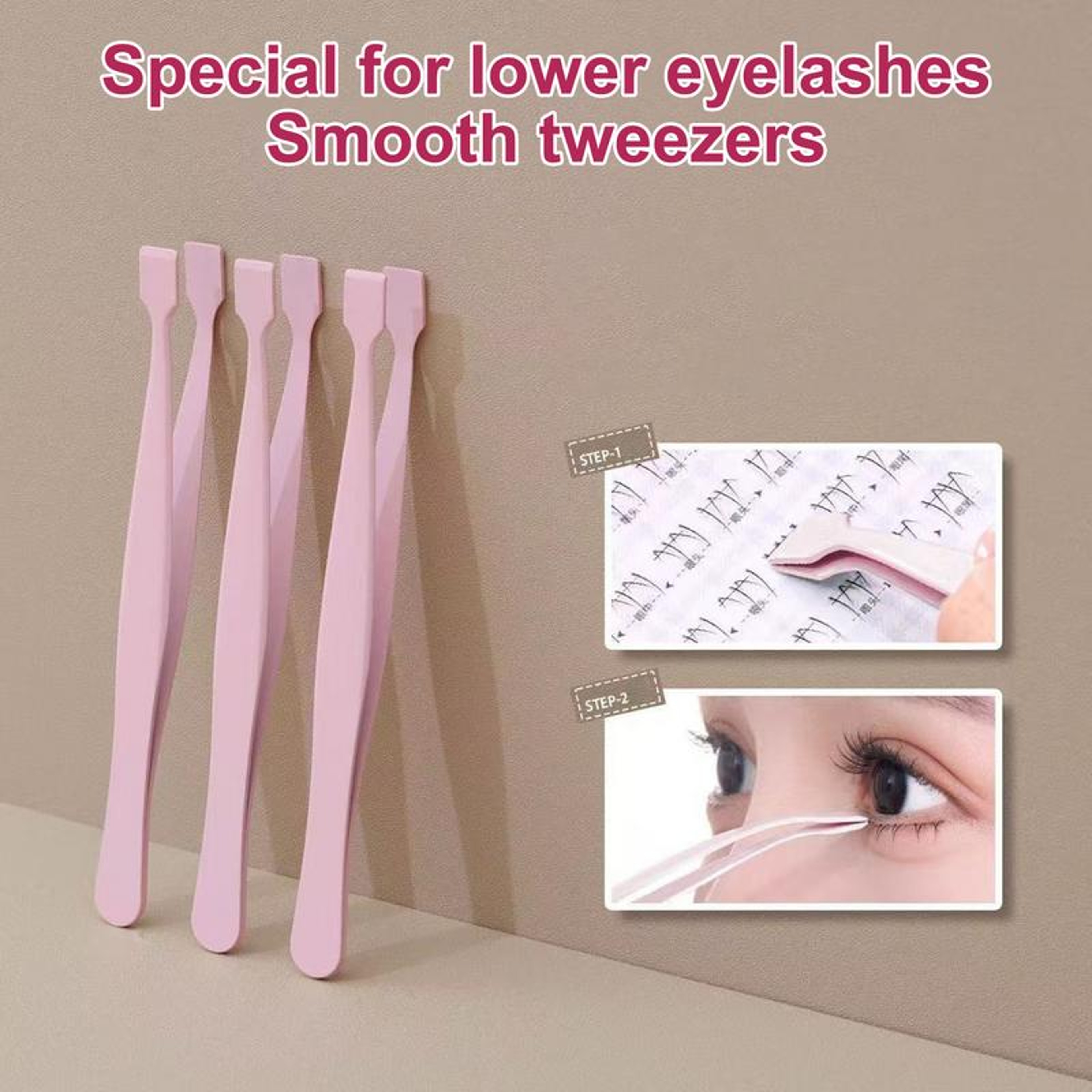 Lash Applicator Tool, Precise Professional Makeup Tool, Non-Slip Tweezers for Eyelash Cluster Separation, Travel Salon – view 5