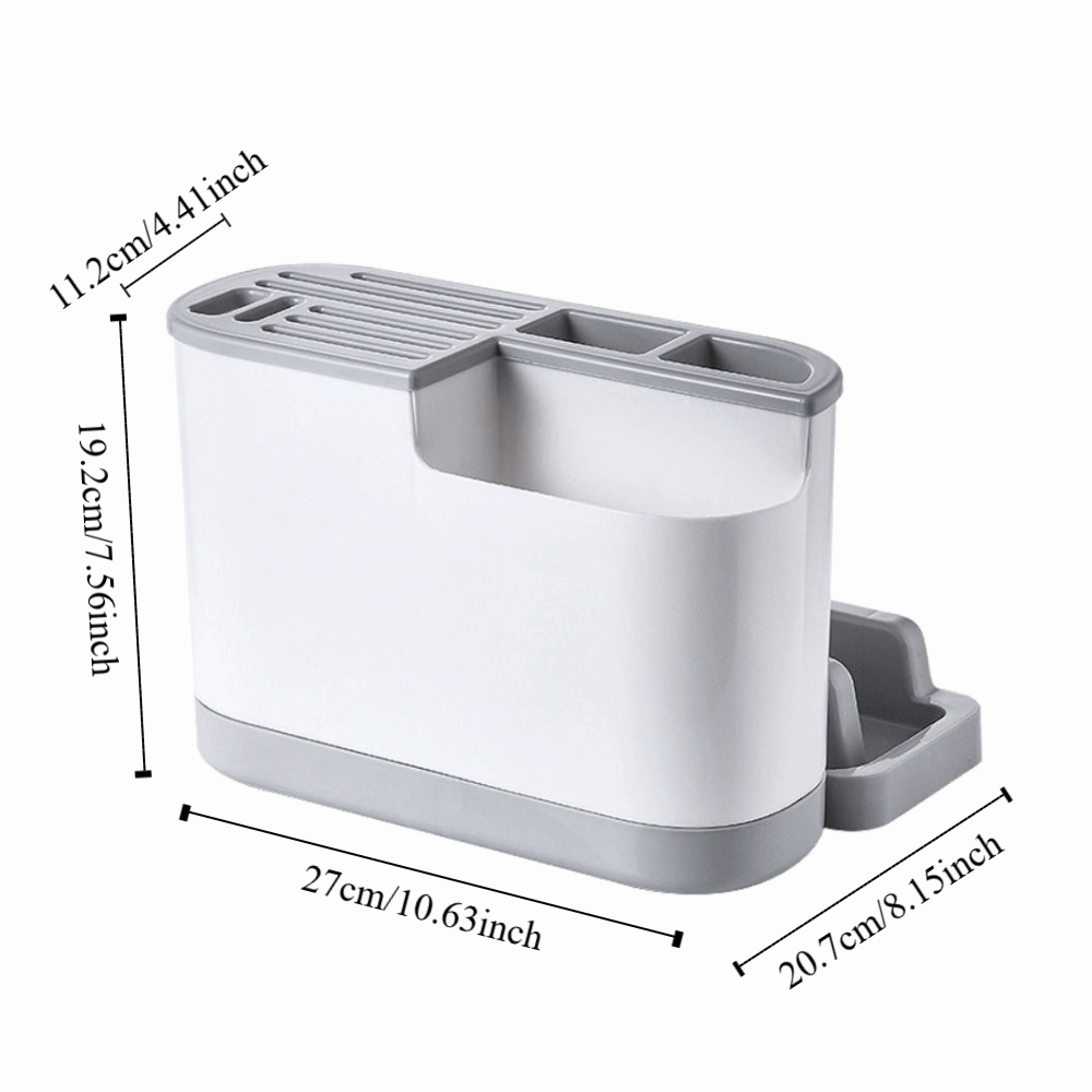 Space Saving Cutting Board Rack, Large Capacity Multi Kitchen Cutlery Holder, Waterproof Stable Chopstick Bucket – view 6
