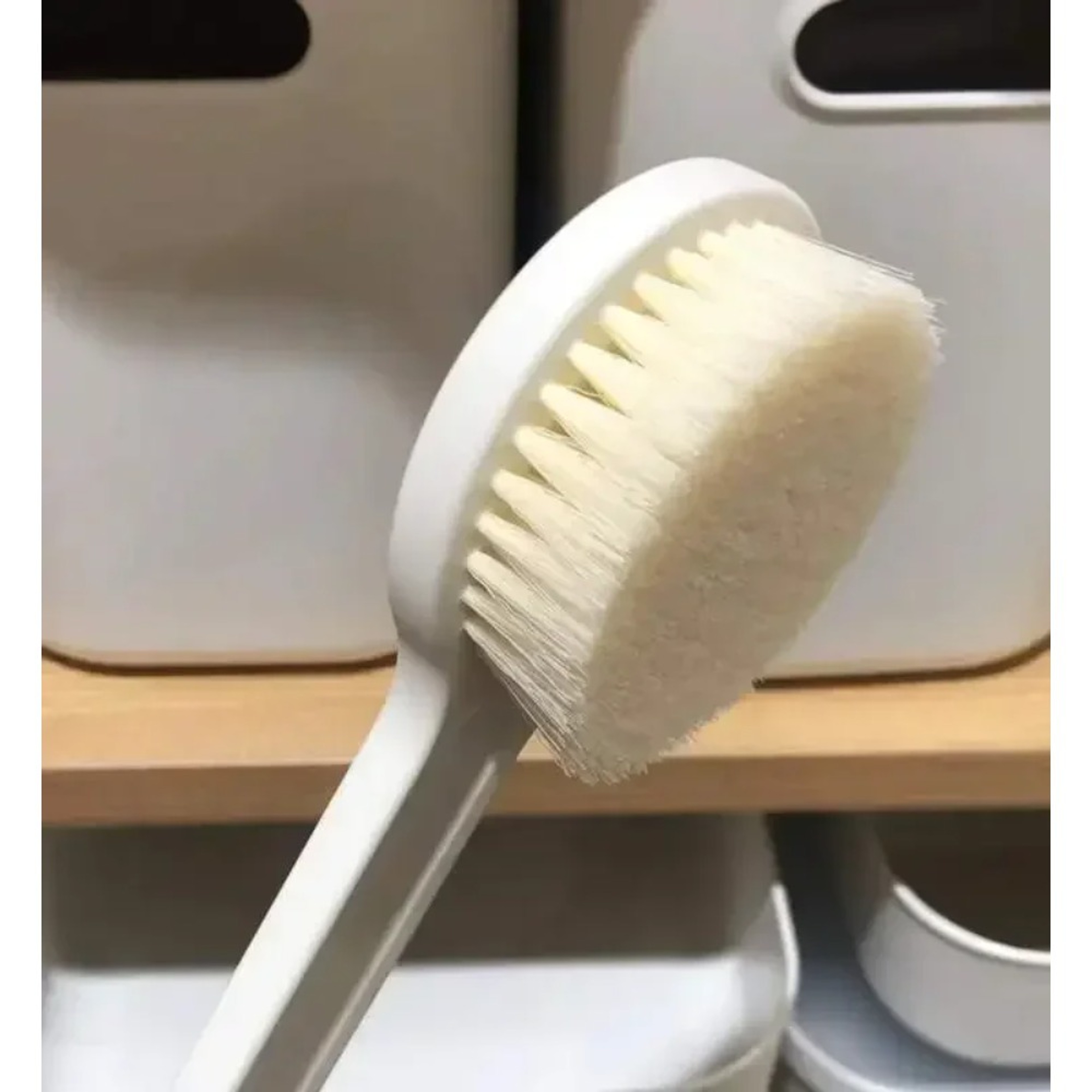 Simple Japanese Bath Brush Long Handle Soft Hair Back Massage Body Cleaning Supplies 4