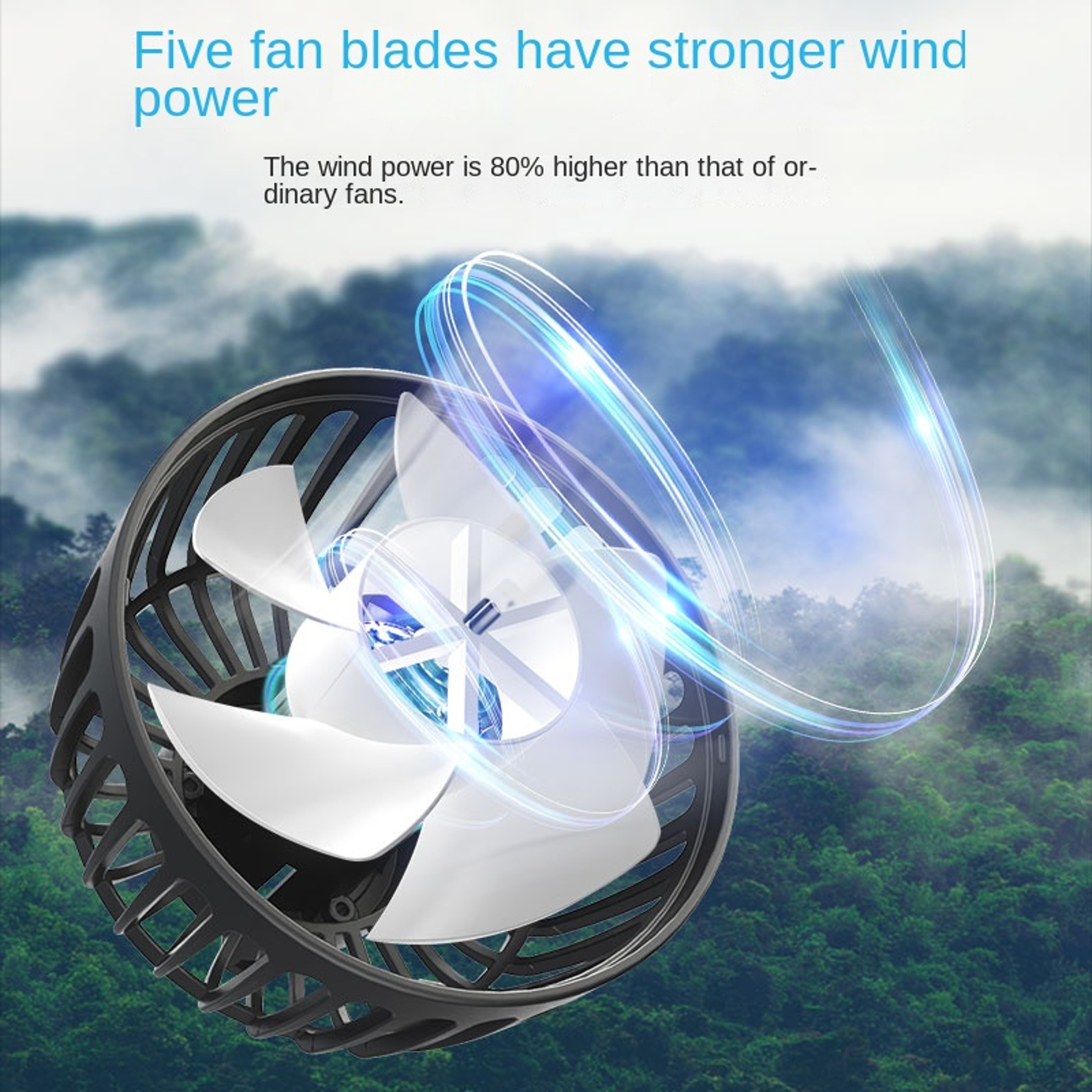 USB Charge Dual Head Car Fan 3speed Cooling Fan Neck Cooler For Summer With 360 Degree Rotation 3