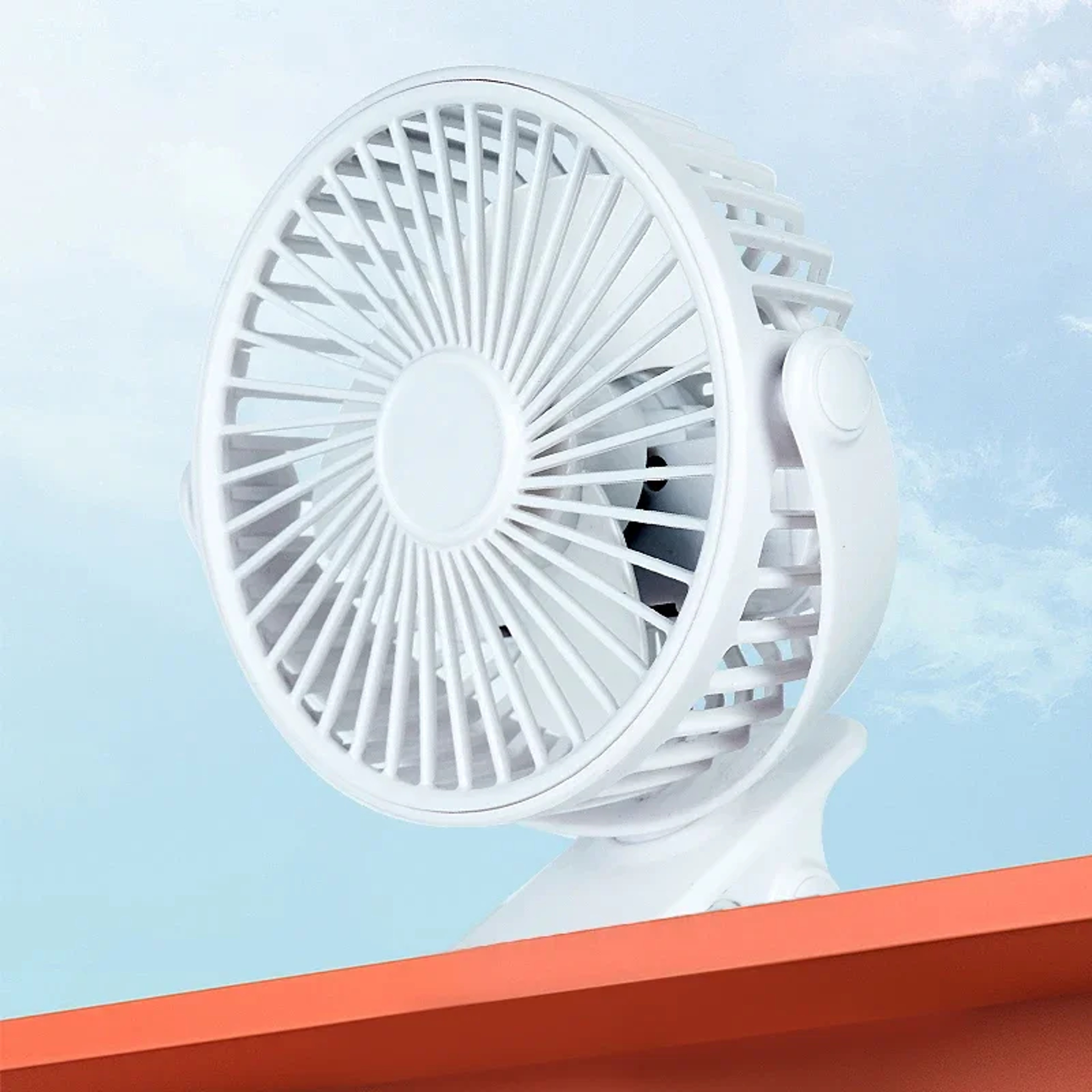 Clipon Type USB Rechargeable Table Fan Portable Mini Desk Fan With Night Light 3