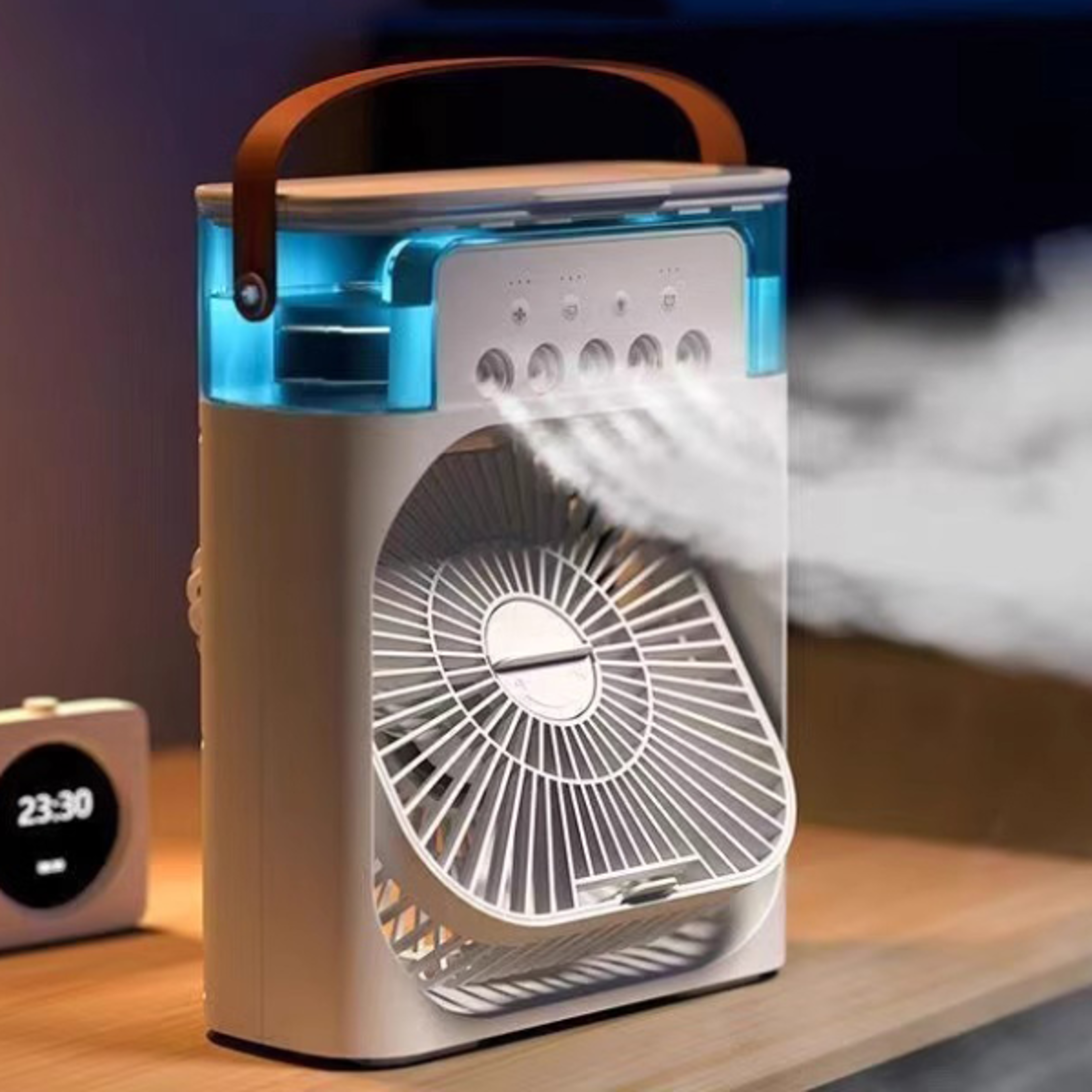 Portable Air Cooler 3 In 1 Fan Humidifier  LED Night Light for Office and Home Use