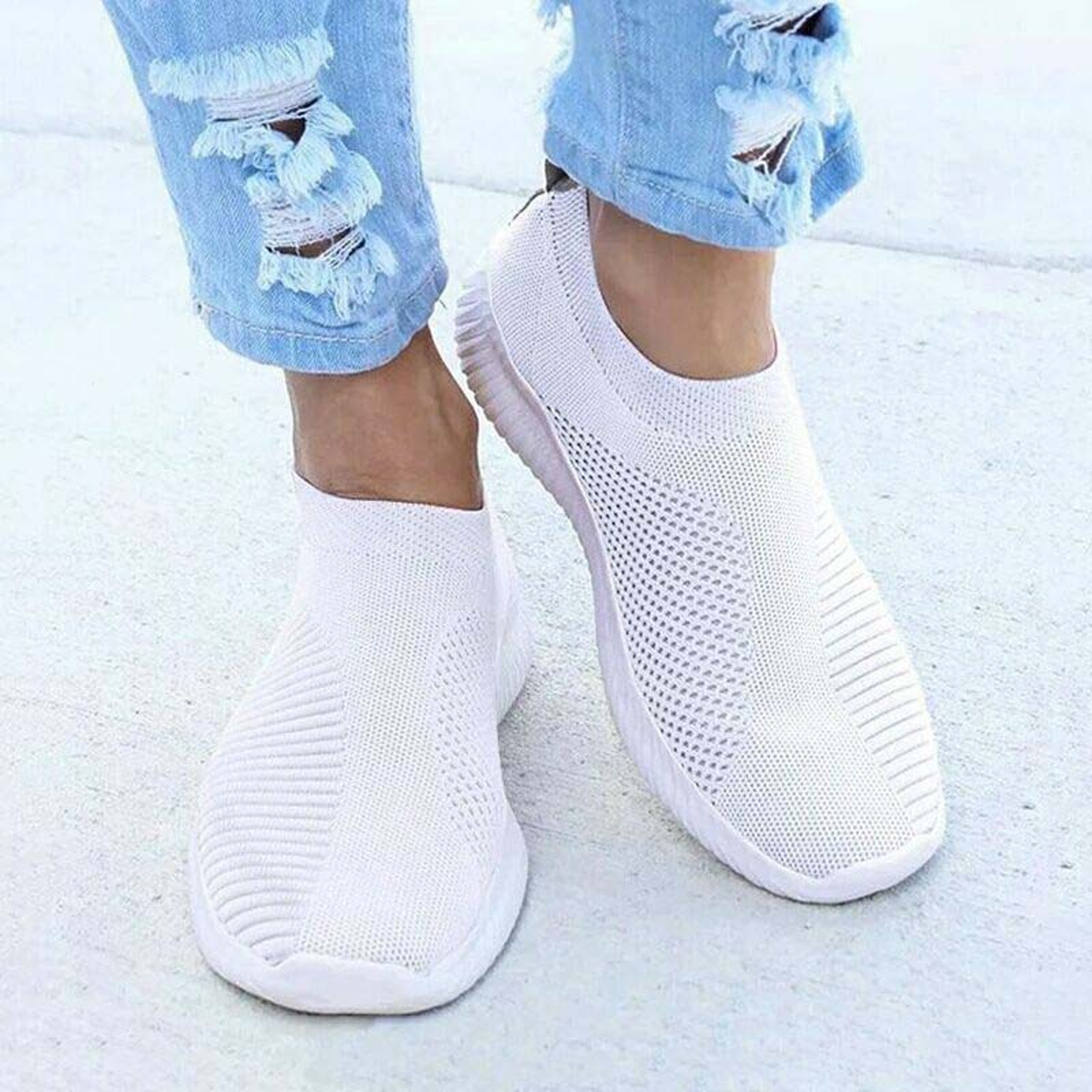 Women Casual Shoes Flat Platform Sneakers Shoes Fashion Sneakers Women Walking Sock Chunky Slip On  1