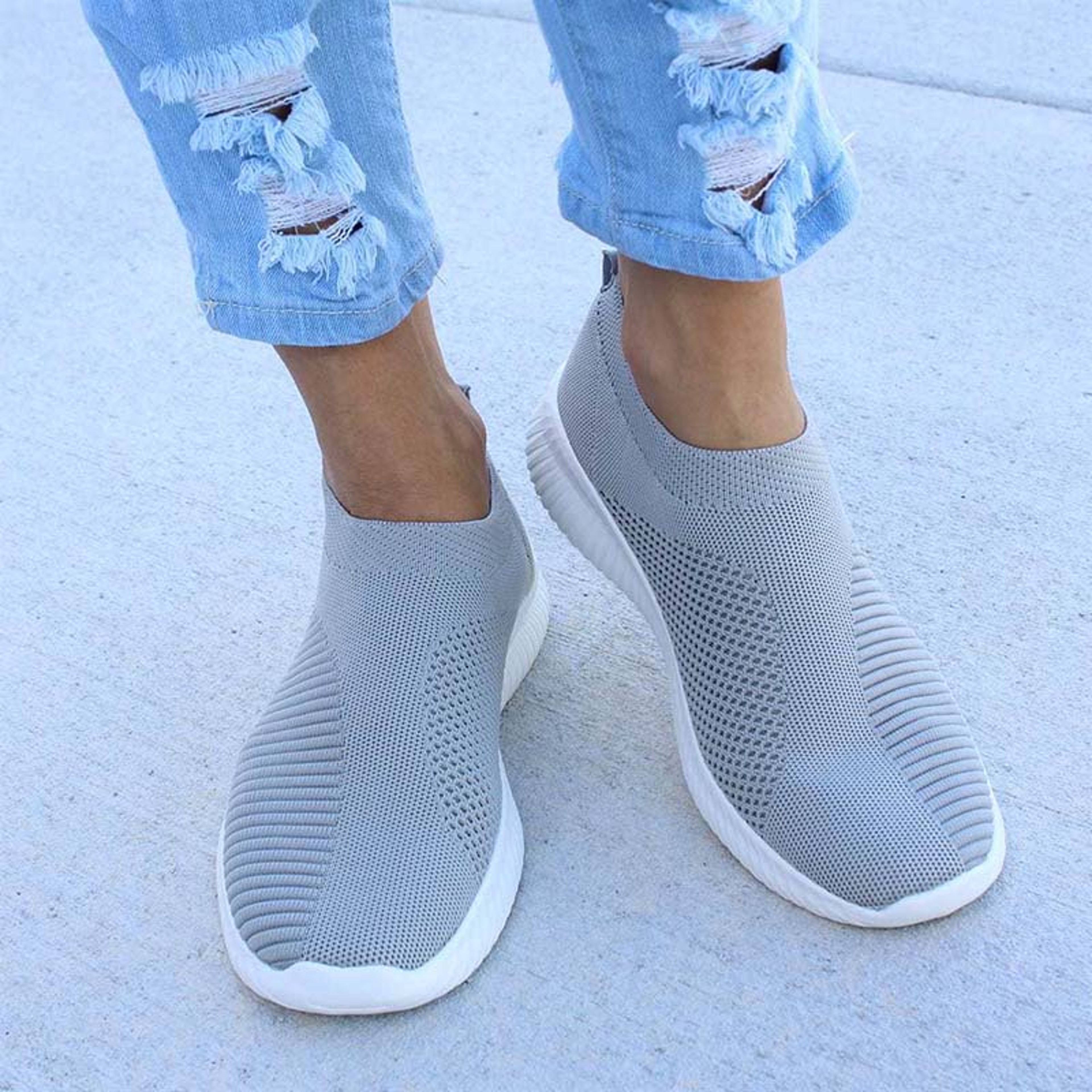 Women Casual Shoes Flat Platform Sneakers Shoes Fashion Sneakers Women Walking Sock Chunky Slip On  2
