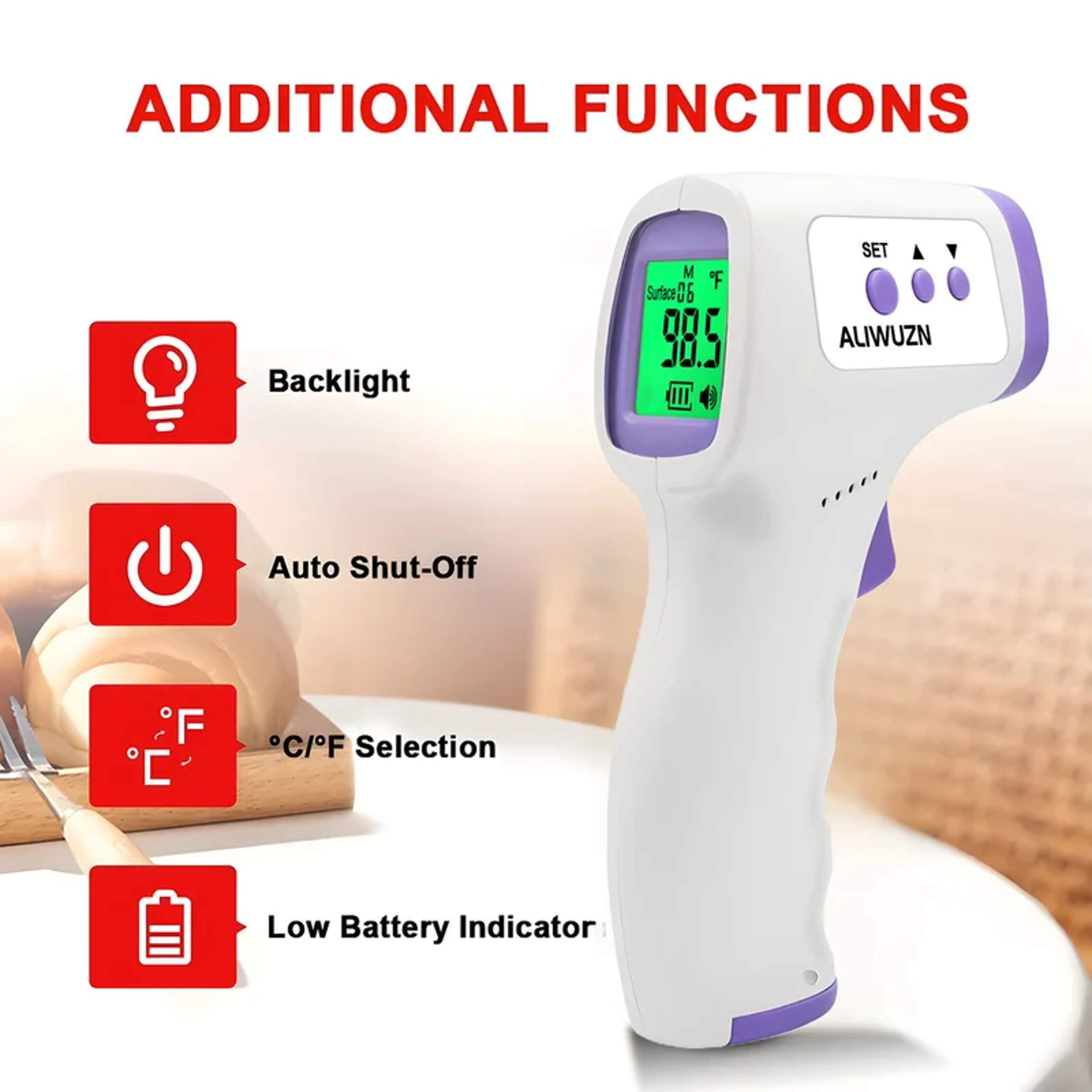 Accurate Nonmedical Thermometer Quick Read Safe Home Use 1