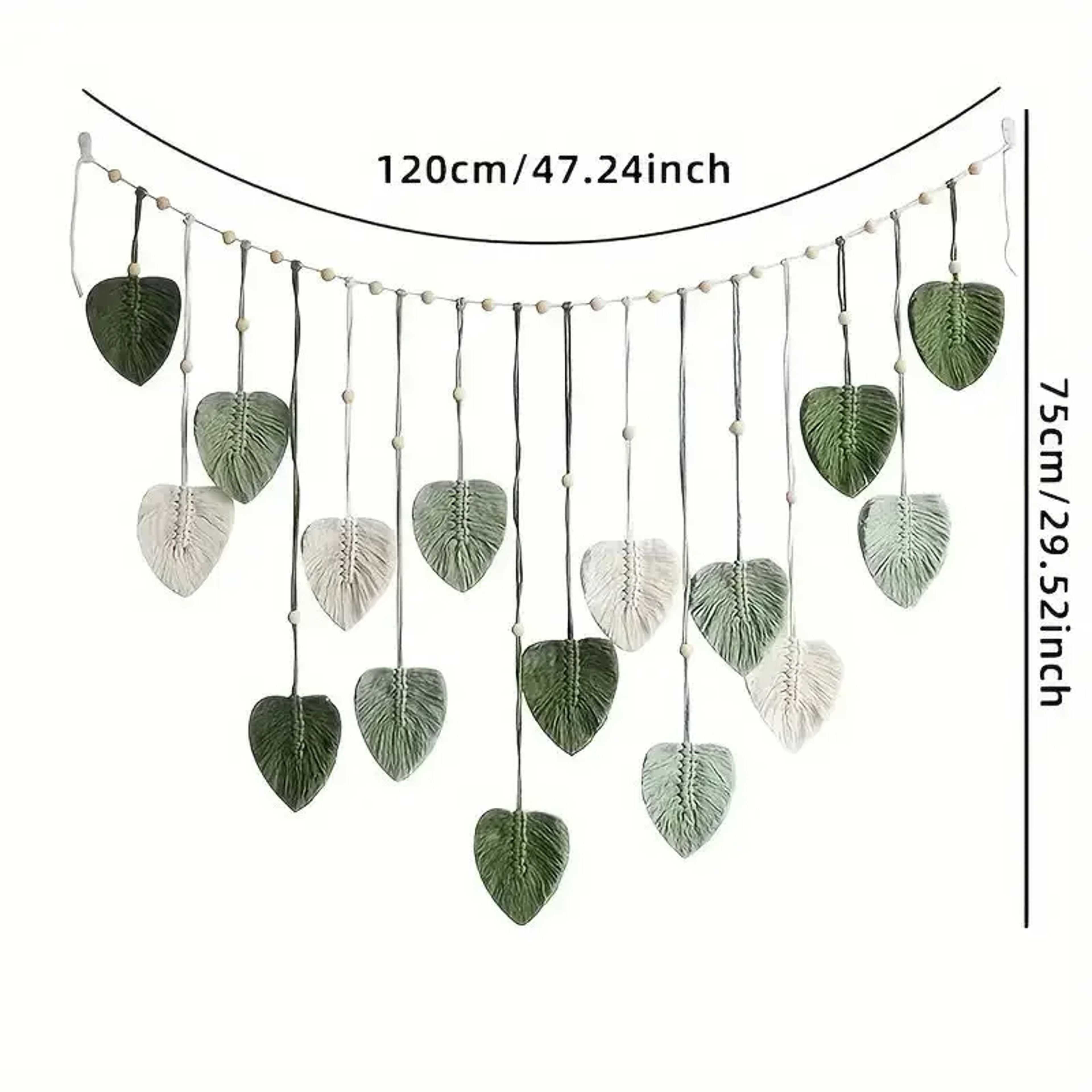 Boho Home Decoration Macrame Tapestry Wall Hanging For Living Room Bedroom Macrame Leaf Feather Art 5