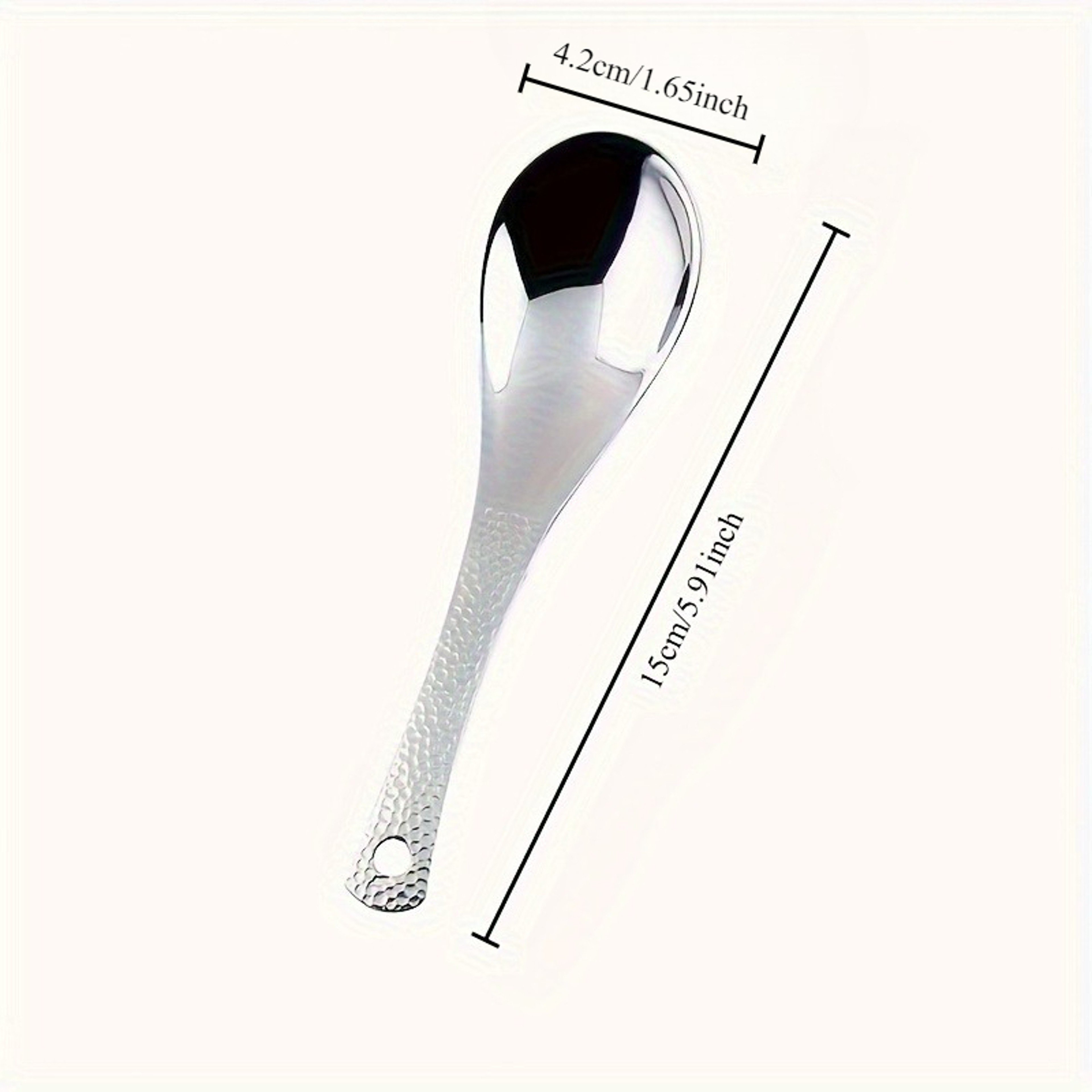 Mirror Polished Stainless Steel Spoon Set, Large Capacity, Perfect for Desserts, Fruits, Kitchen Use – view 2