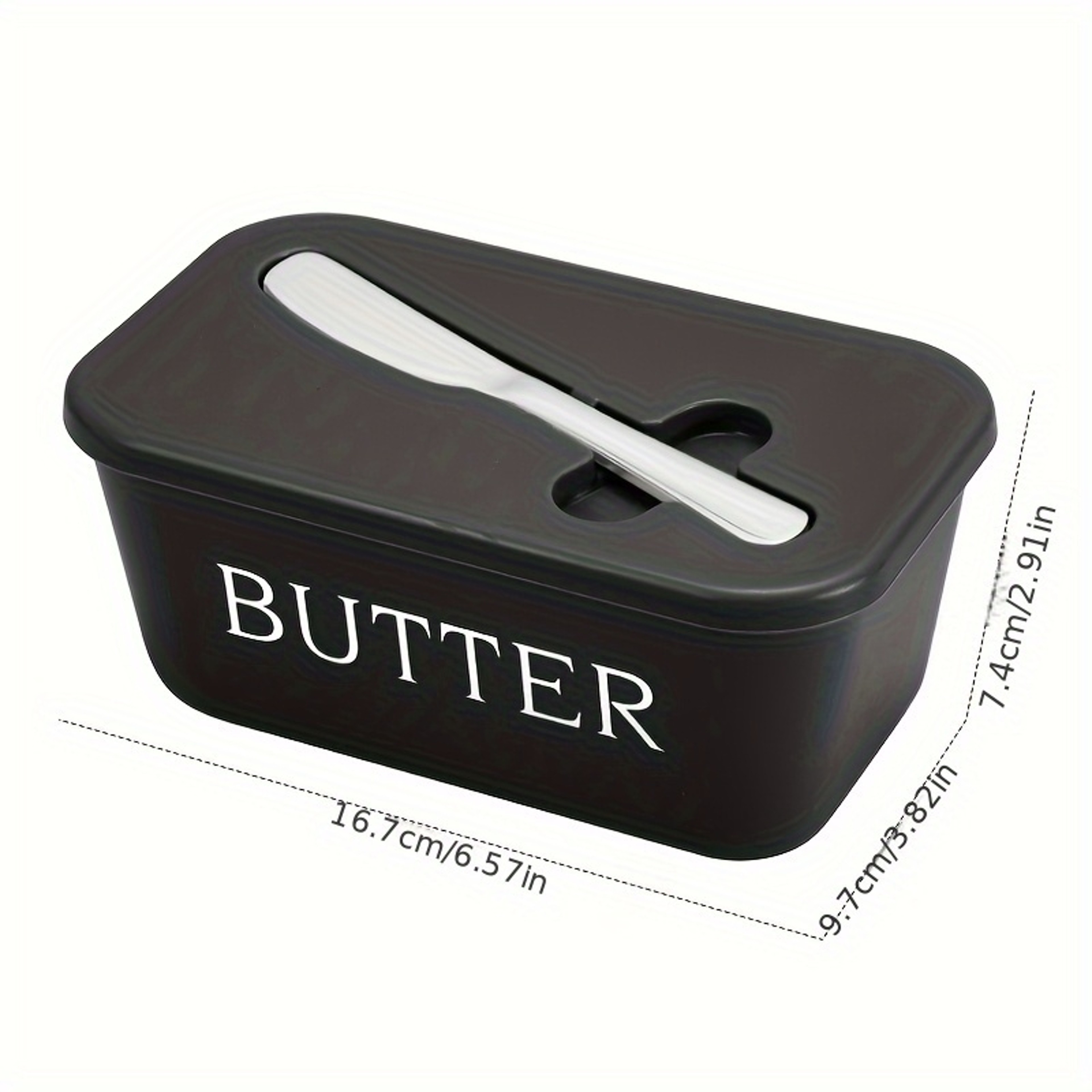 Simple Butter Container Box With Knife Restaurant Sealed Storage Box Butter Slicer Cheese Box With  4