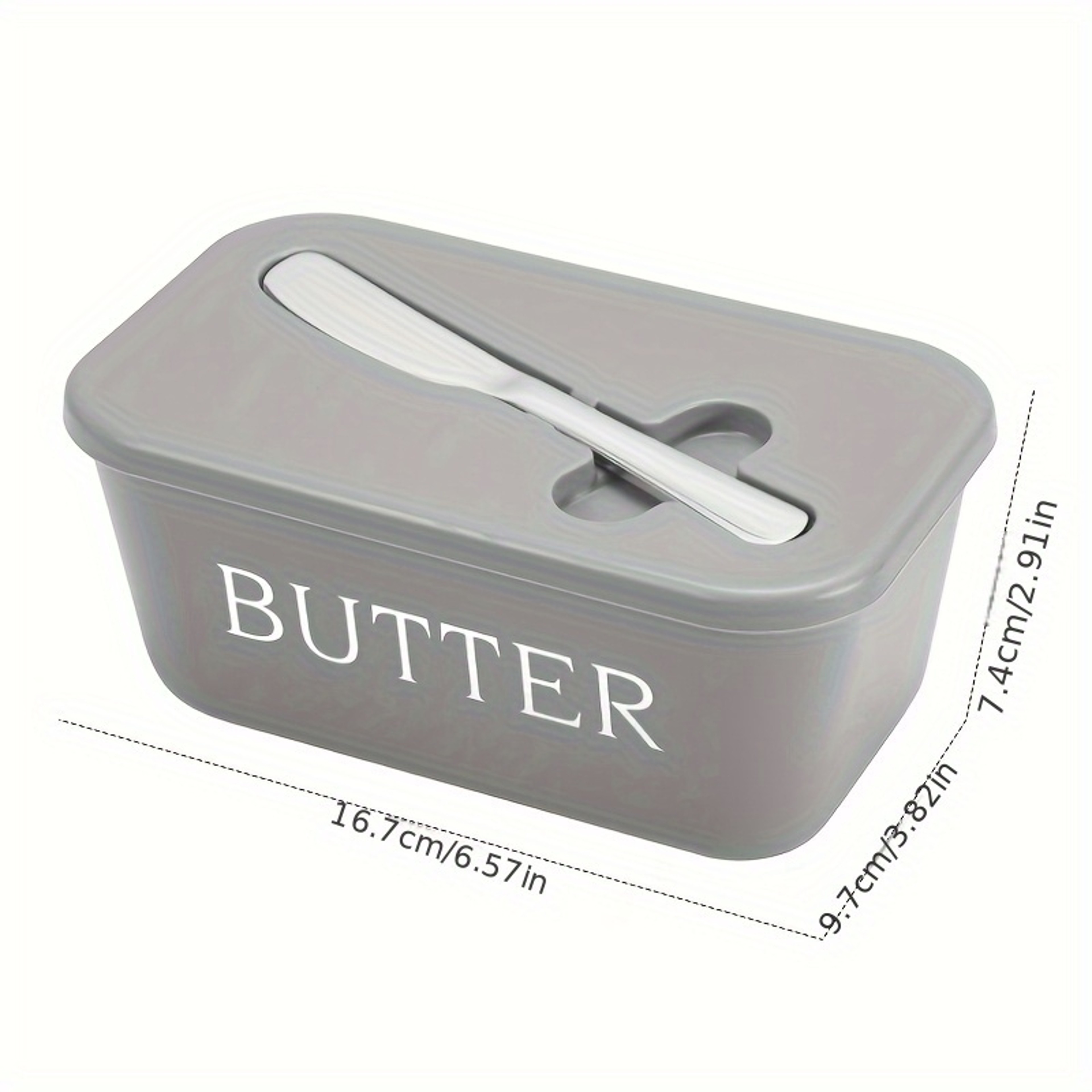 Simple Butter Container Box With Knife Restaurant Sealed Storage Box Butter Slicer Cheese Box With  6