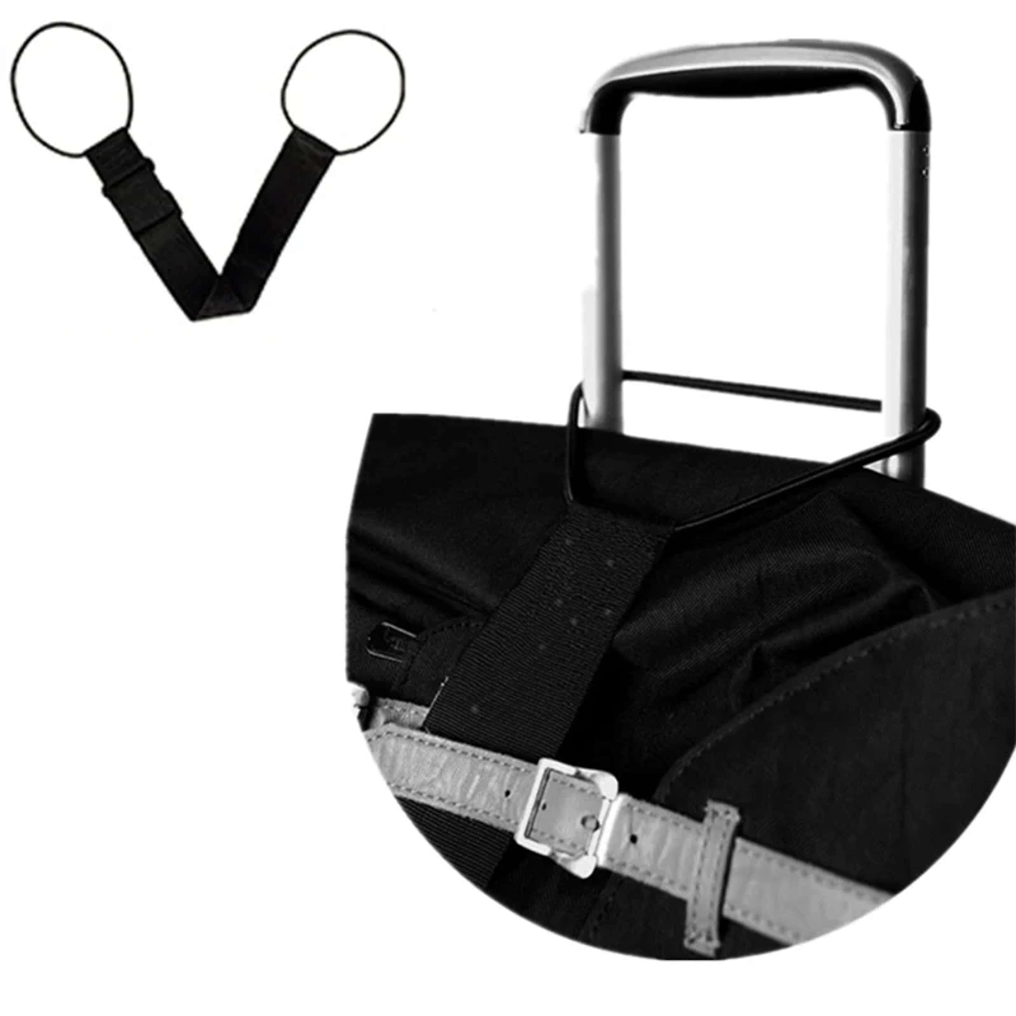 Travel Security Suitcase Strap, Adjustable Elastic Baggage Carrier Strap – view 5