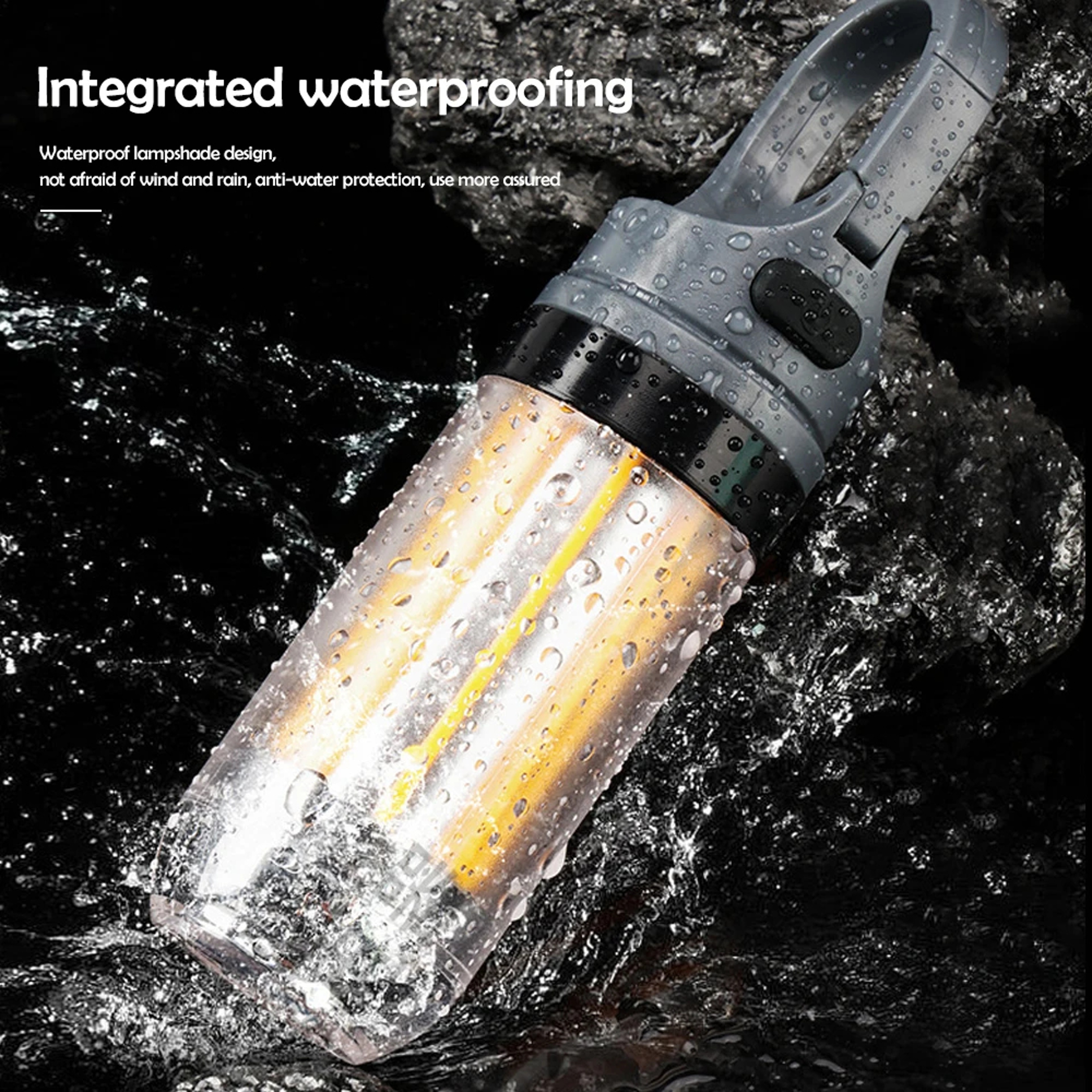 Portable LED Rechargeable Flashlight Super Bright 5 Modes Camping Lantern Waterproof Tent Lamp For  2
