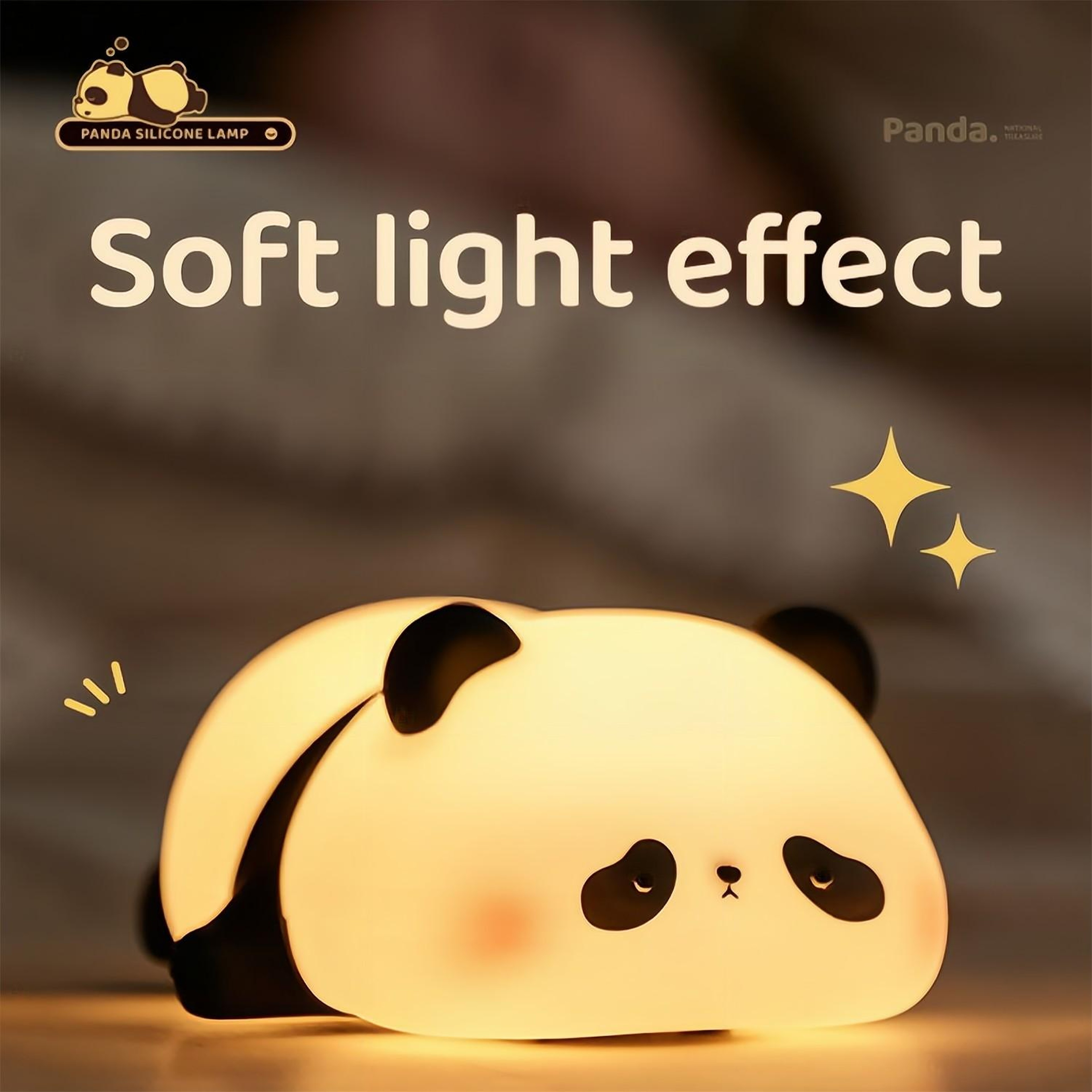 USB Rechargeable LED Night Lights Cute Sheep Panda Rabbit Silicone Bedside Decor For Kids 1