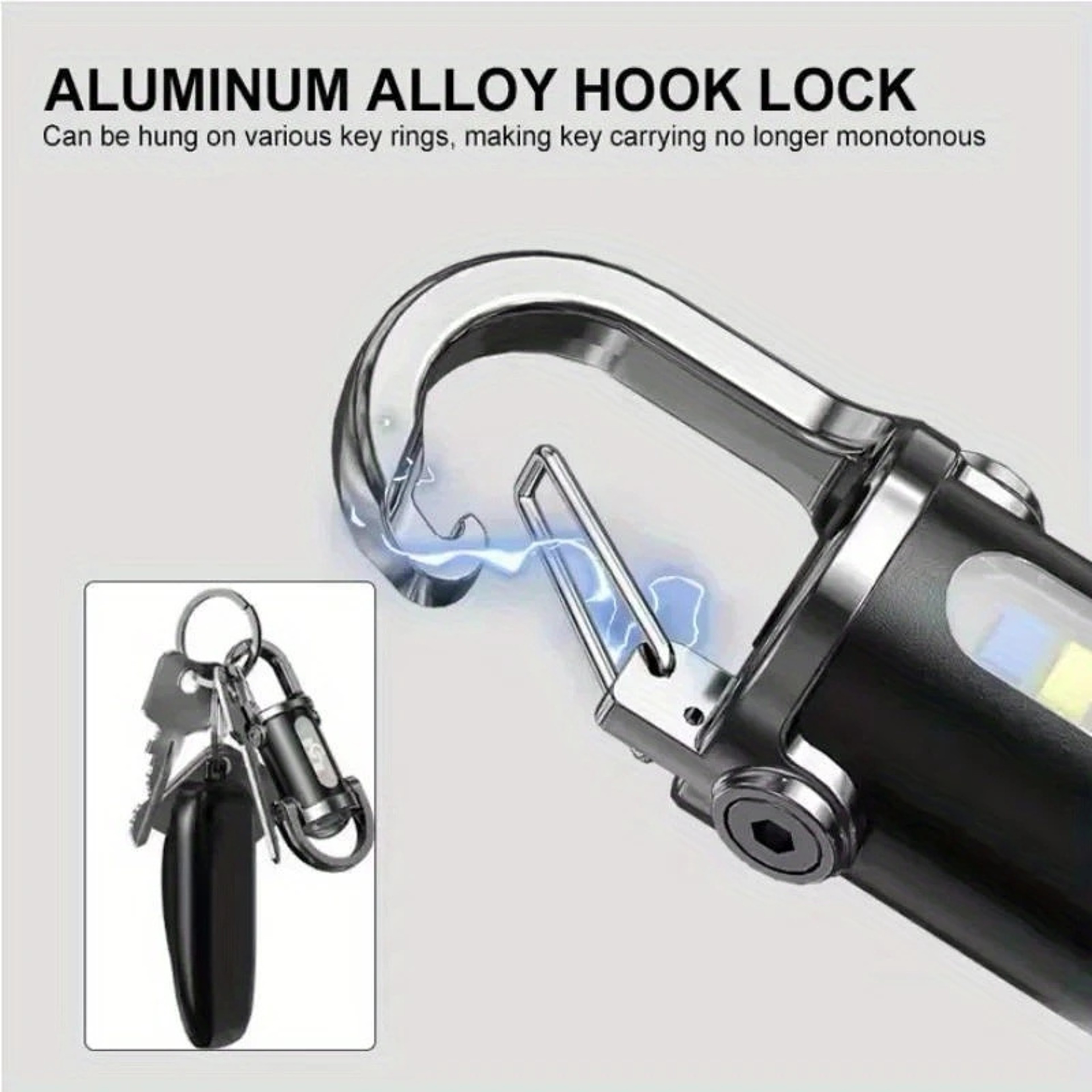 USB Rechargeable Mini COB LED Keychain Flashlight Waterproof Work Light Camping Pocket Lamp 3