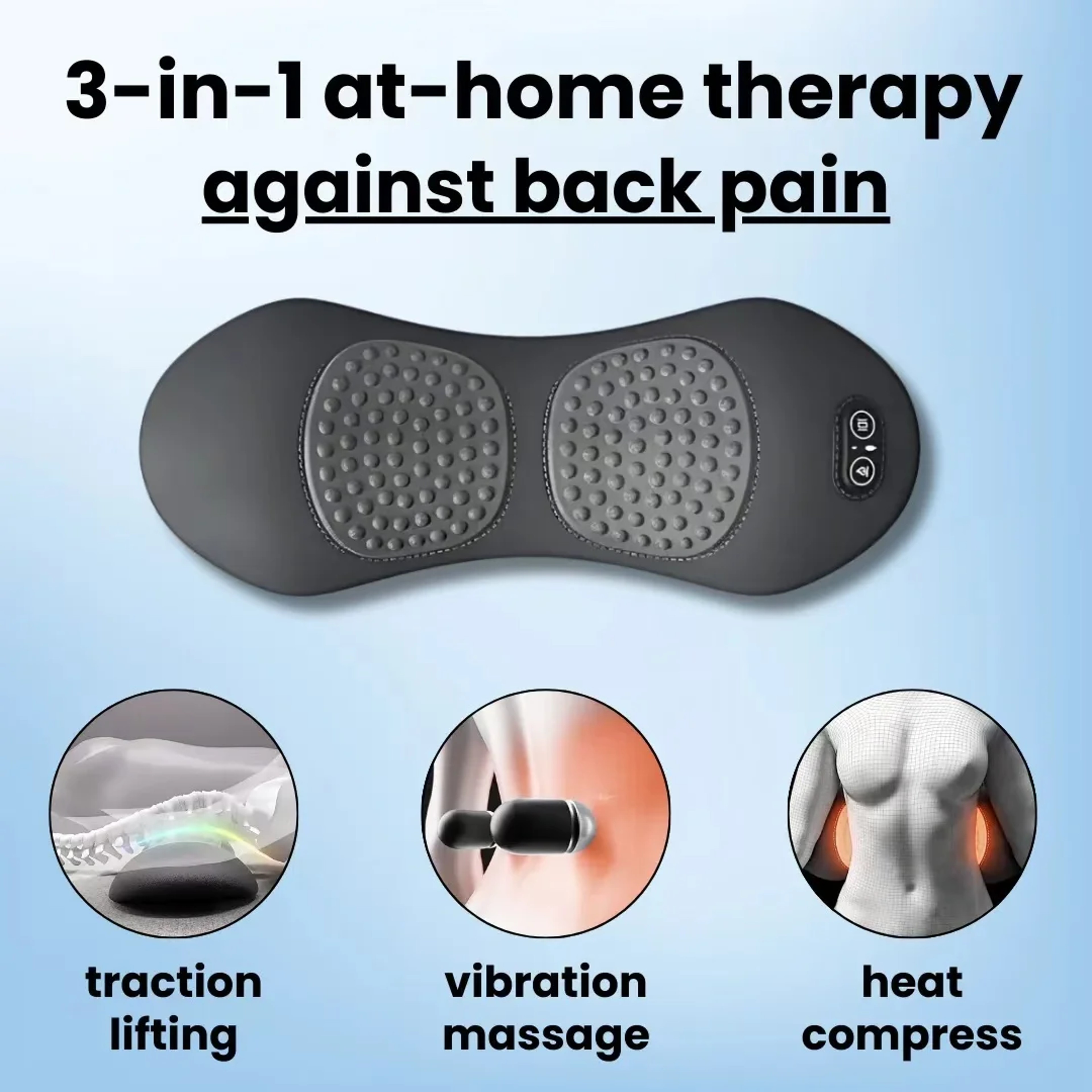 Shiatsu Back Massager Deep Tissue Back Massager Back Pain Relief Massager Portable Back Massager Lu