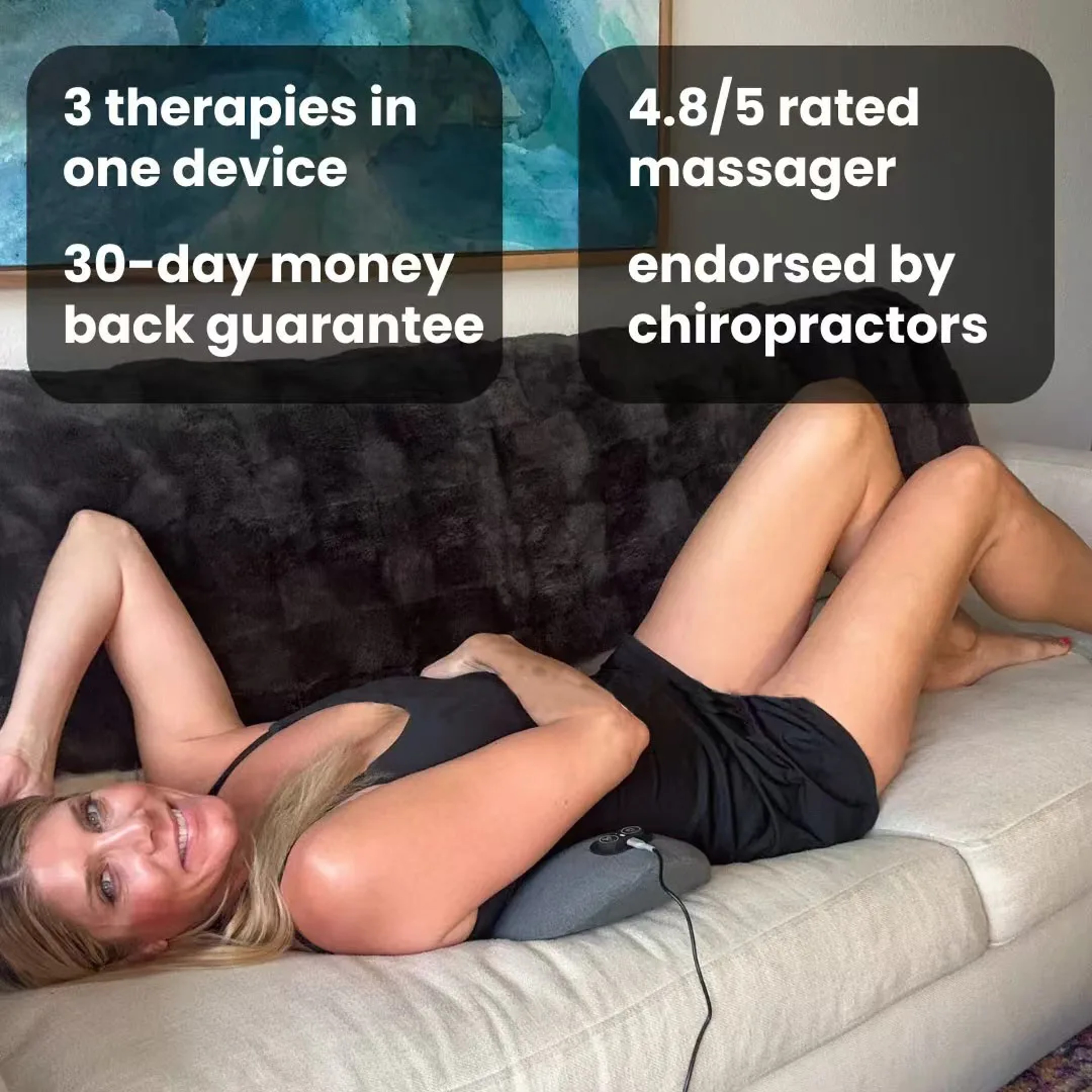 Shiatsu Back Massager Deep Tissue Back Massager Back Pain Relief Massager Portable Back Massager Lu