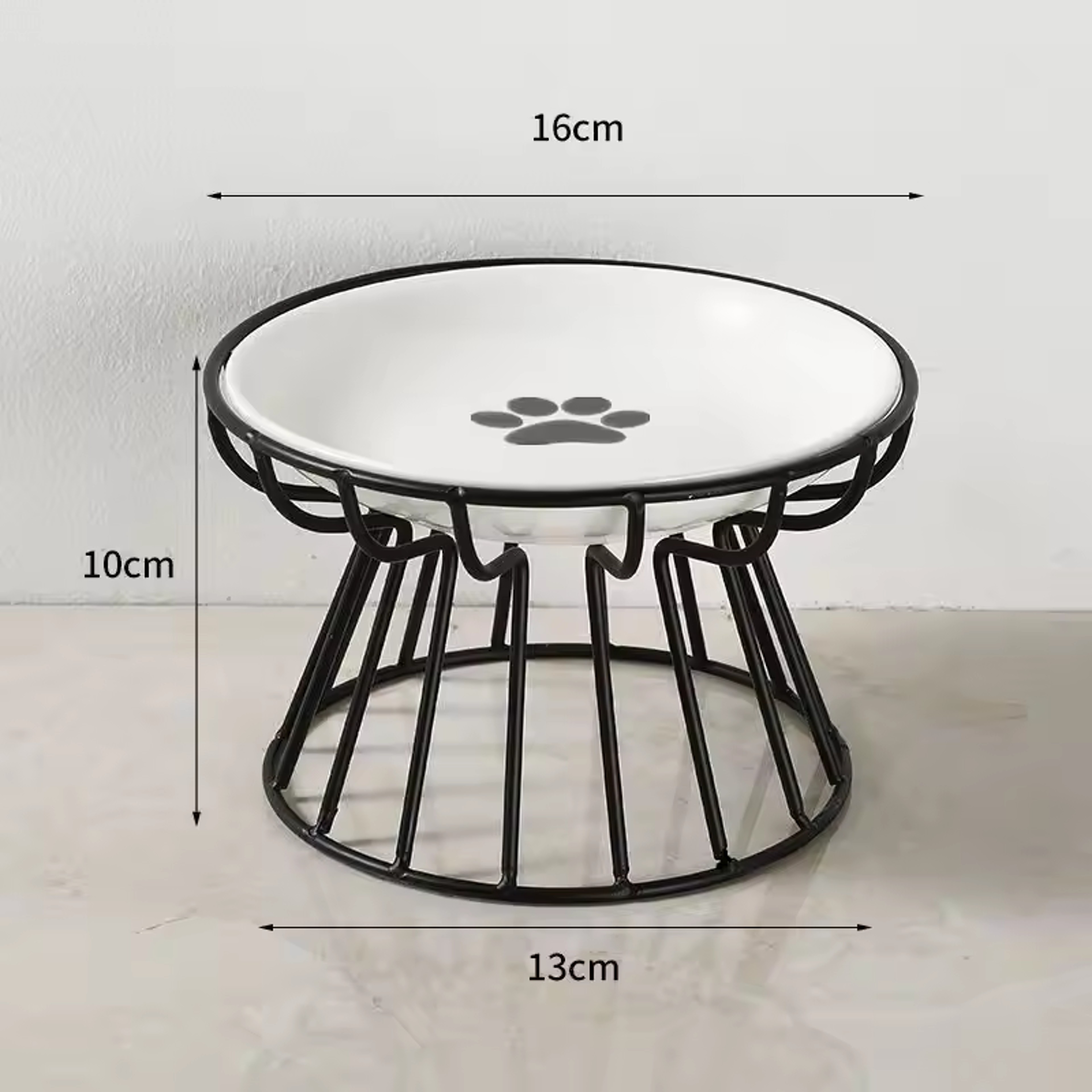 Ceramic Raised Pet Bowl with Stand Elevated Dog and Cat Feeding Bowl Set – view 7