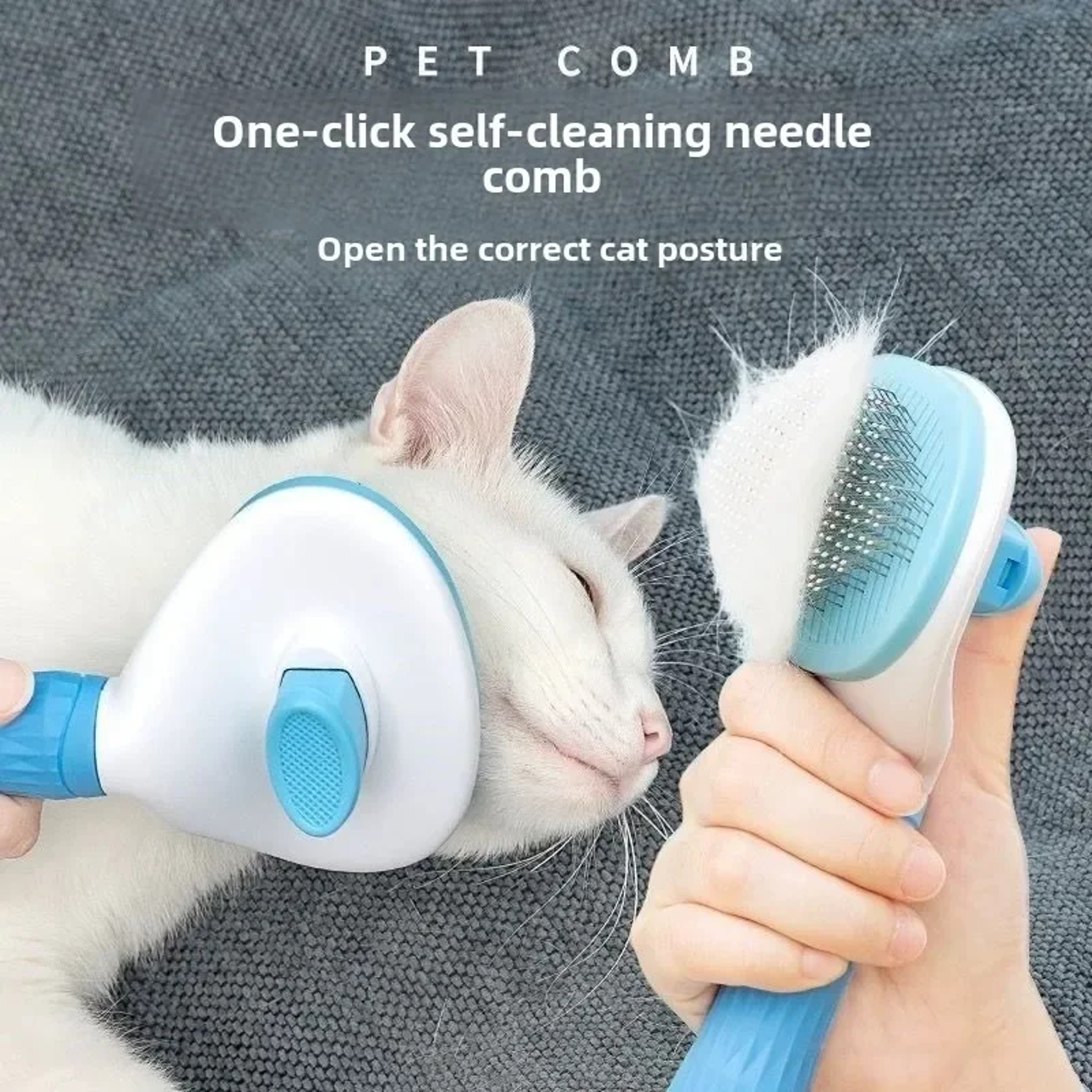 Premium Pet Grooming Brush For Cats  Dogs NonSlip Hair Removal Comb 1