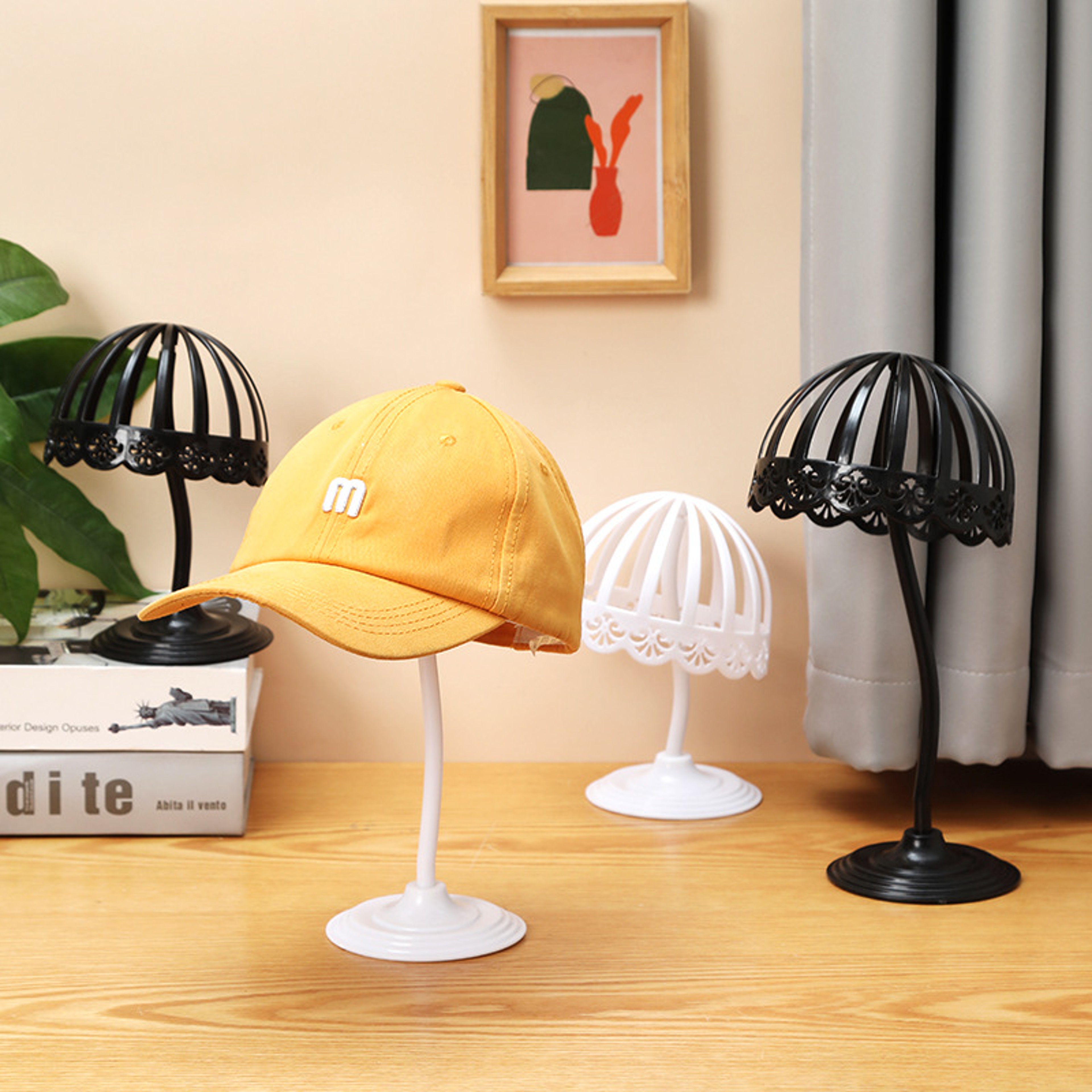 Freestanding Hat  Wig Display Rack Versatile Cap Storage Stand For Home  Shop 0