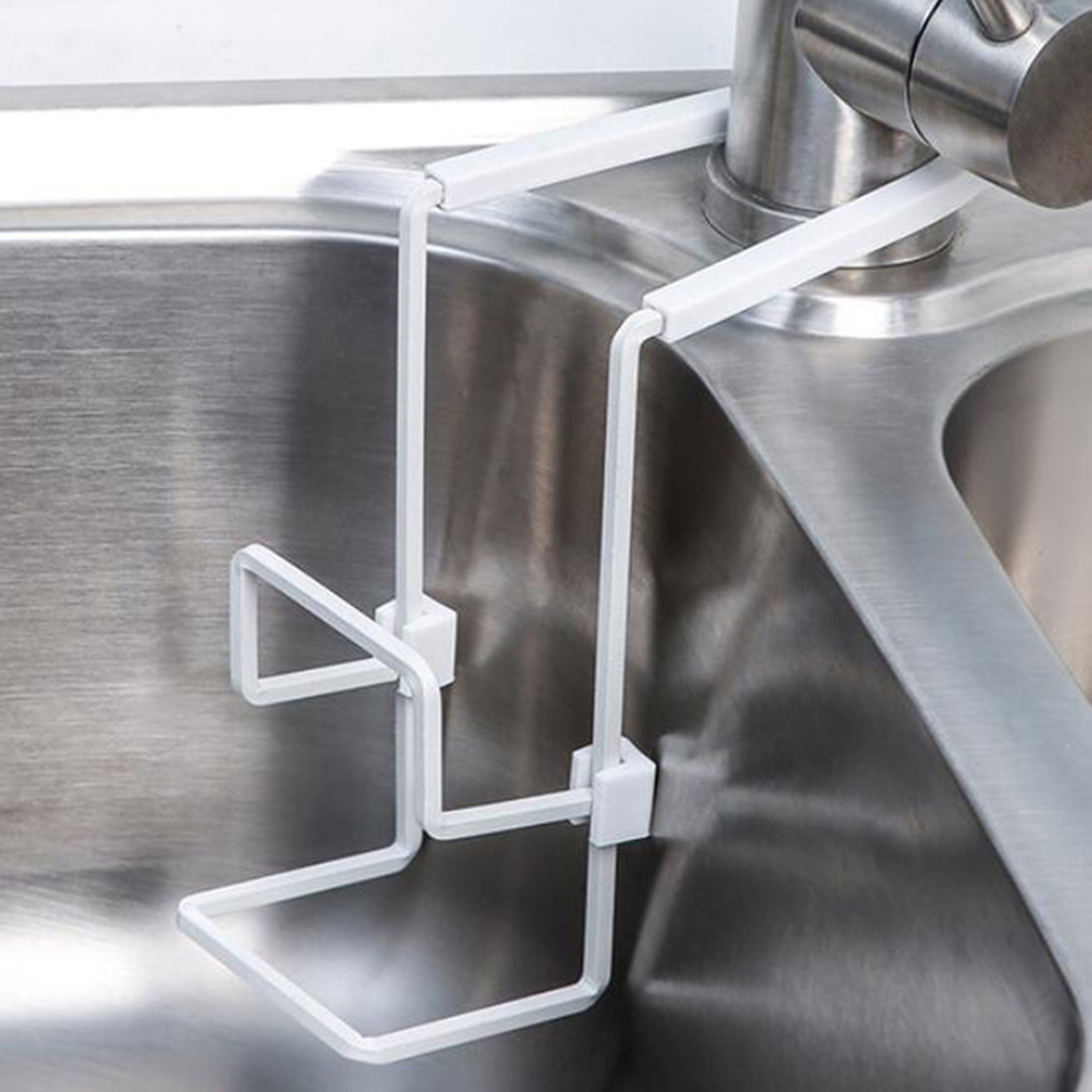 Durable Sink Caddy Holder MultiUse Metal Organizer For Kitchen And Bathroom 3