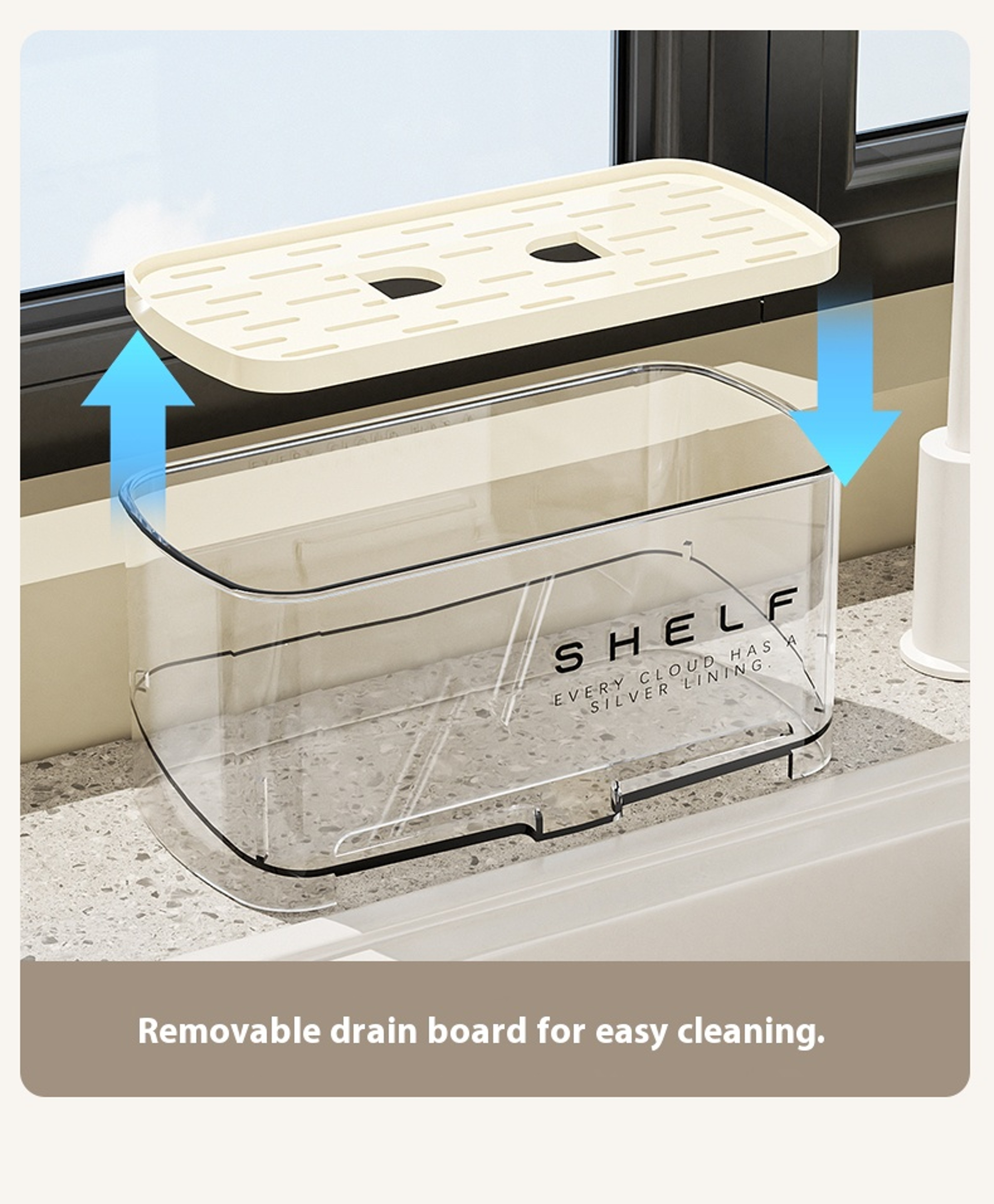 MultiPurpose Sink Organizer With Drain Rack Efficient Countertop Storage For Sponges Soap  Rags 4