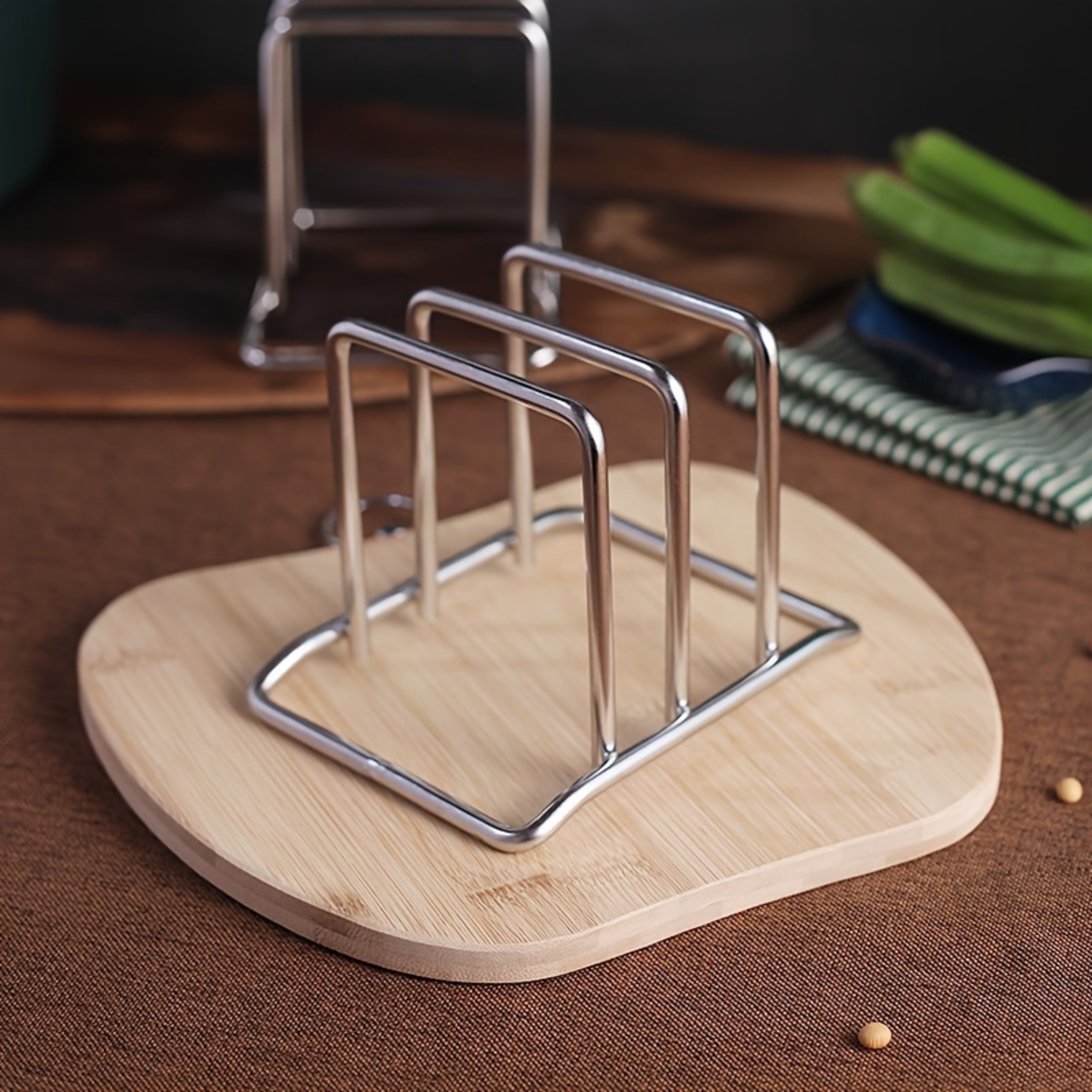SpaceSaving Stainless Steel Pot Lid And Cutting Board Organizer Combo HeavyDuty Kitchen Countertop  4