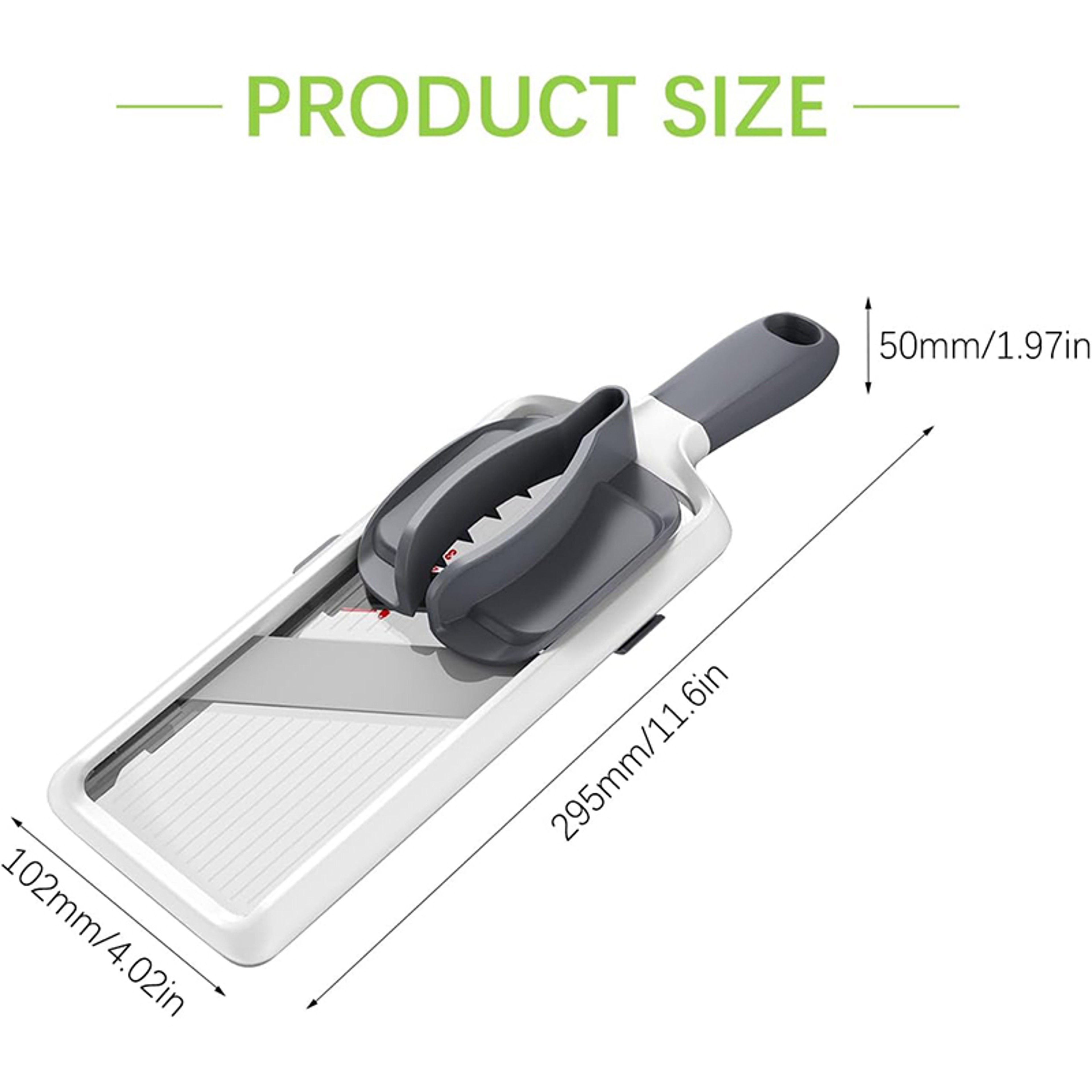 Multi Handheld Mandoline Slicer Adjustable Stainless Steel Blade For Veggies Cheese And More 4